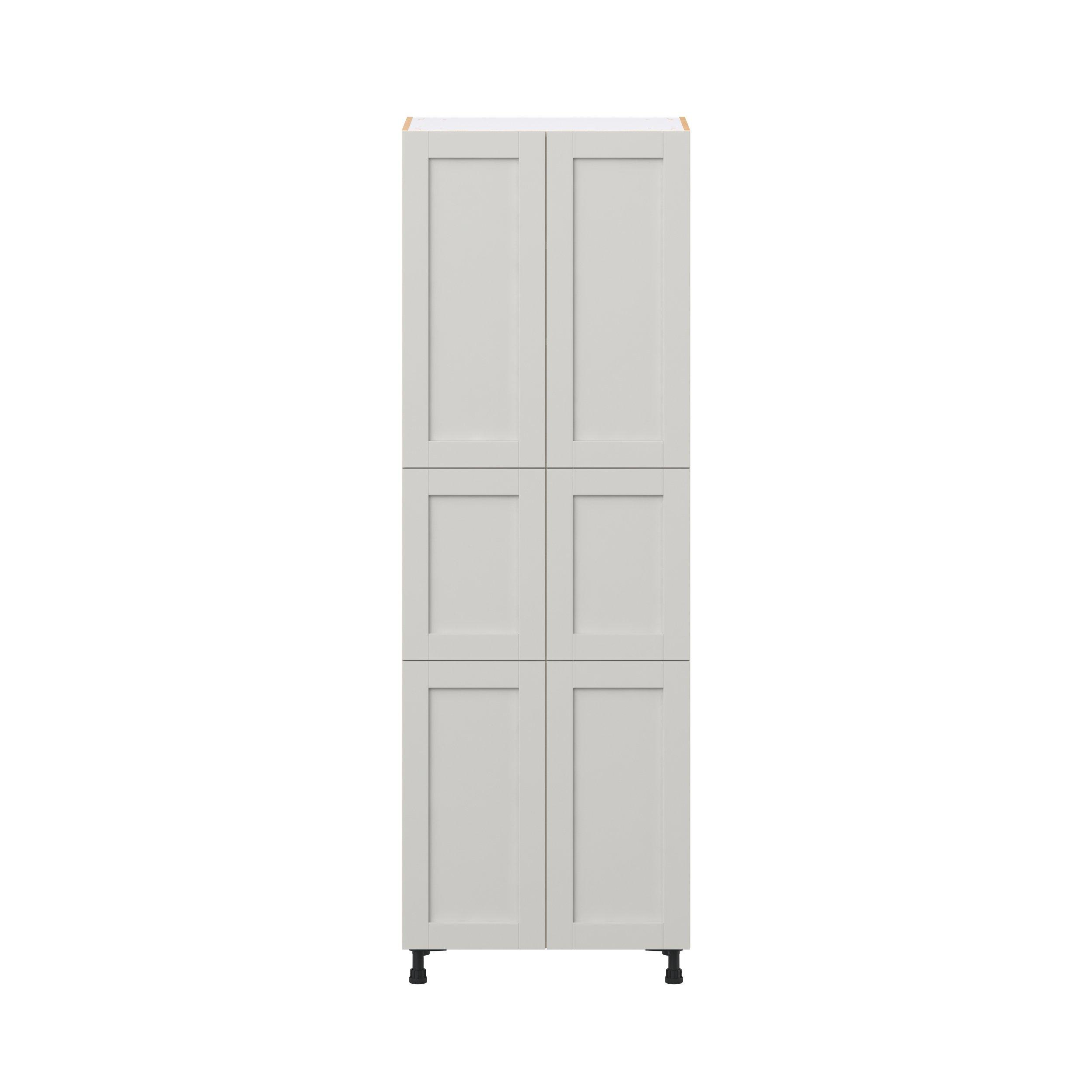 Summerhill 30 in. Light Gray Pantry Cabinet with Inner Pull-Out Drawer