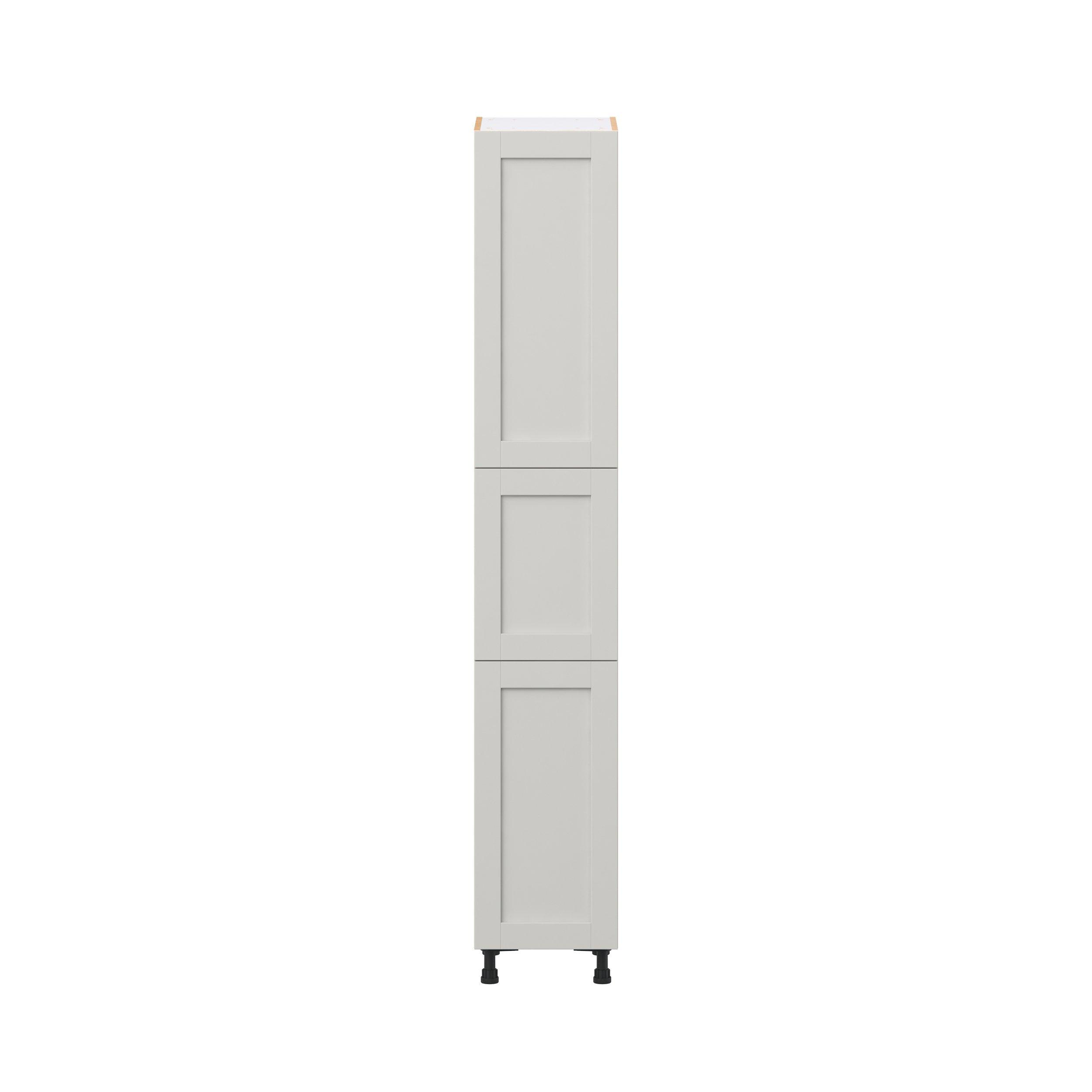 Summerhill 15 in. Light Gray Pantry Cabinet with Inner Pull-Out Drawer