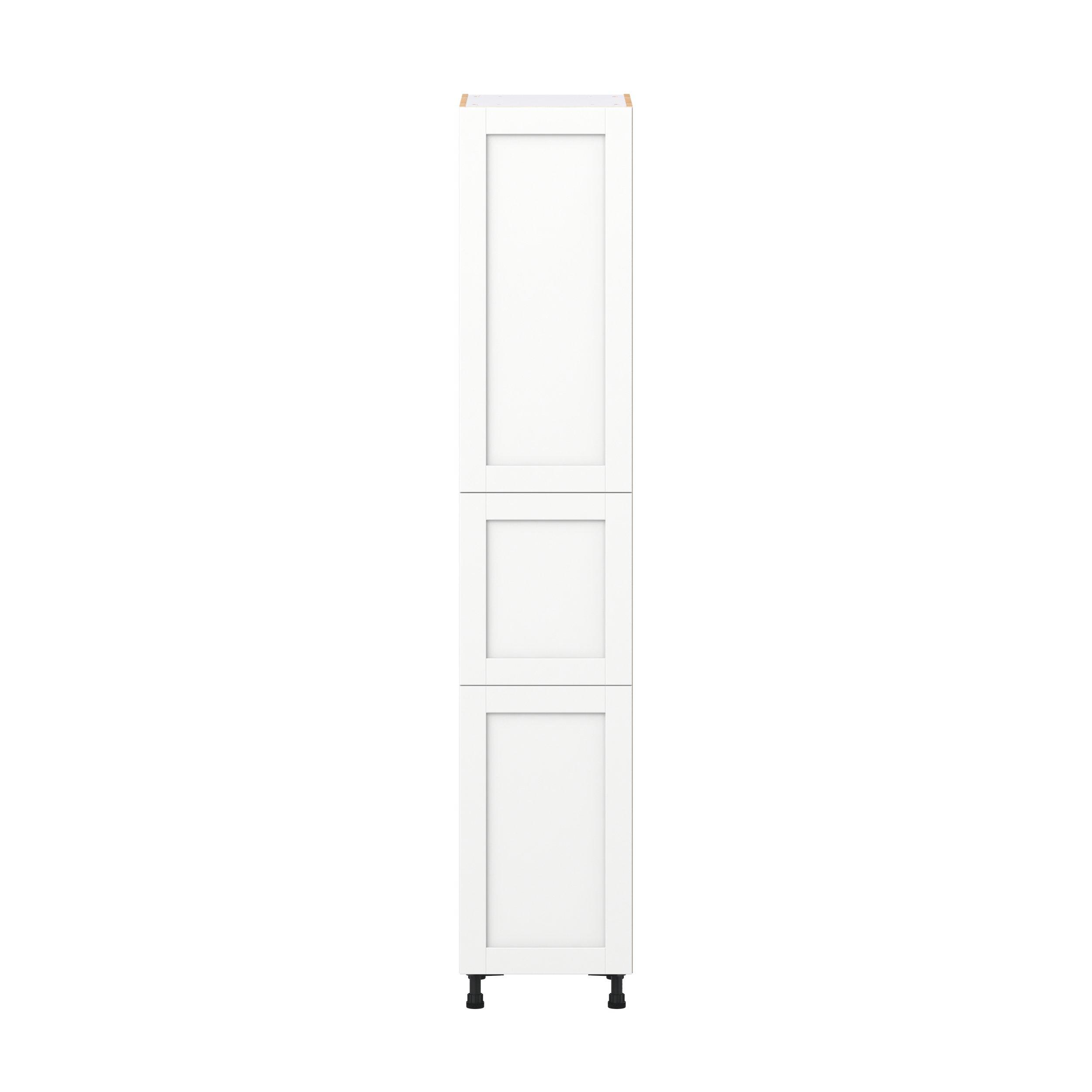 Summerhill 18 in. Bright White Pantry Cabinet with Inner Pull-Out Drawer