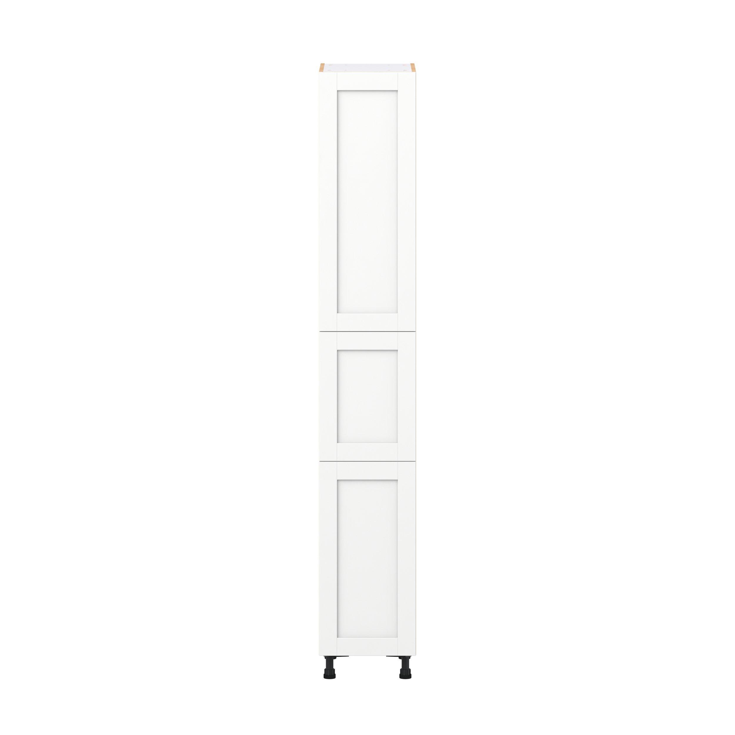 Summerhill 15 in. Bright White Pantry Cabinet with Inner Pull-Out Drawer