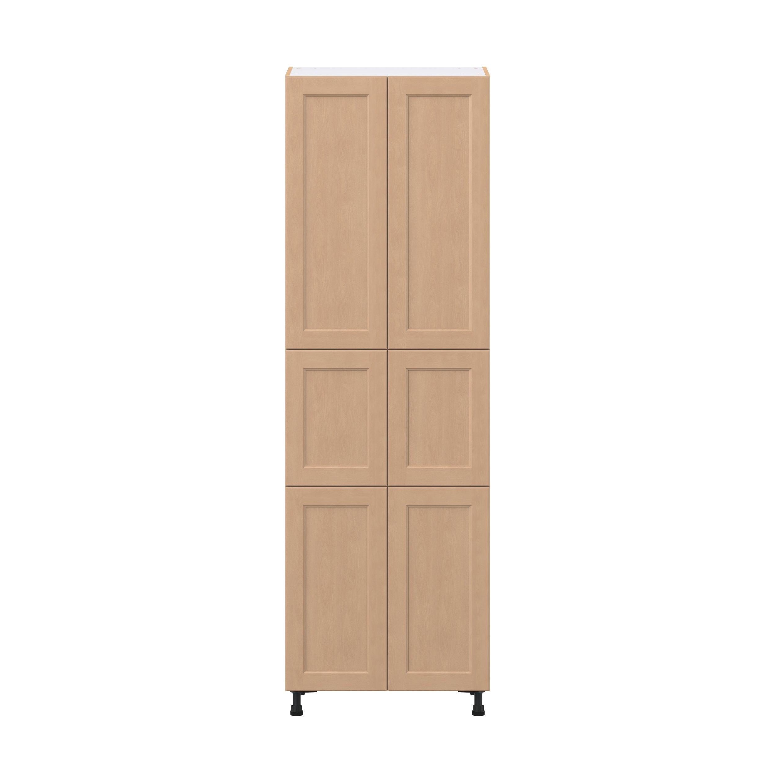 Sugarhill 30 in. Stained Sugar Cookie Pantry Cabinet with Inner Pull-Out Drawer