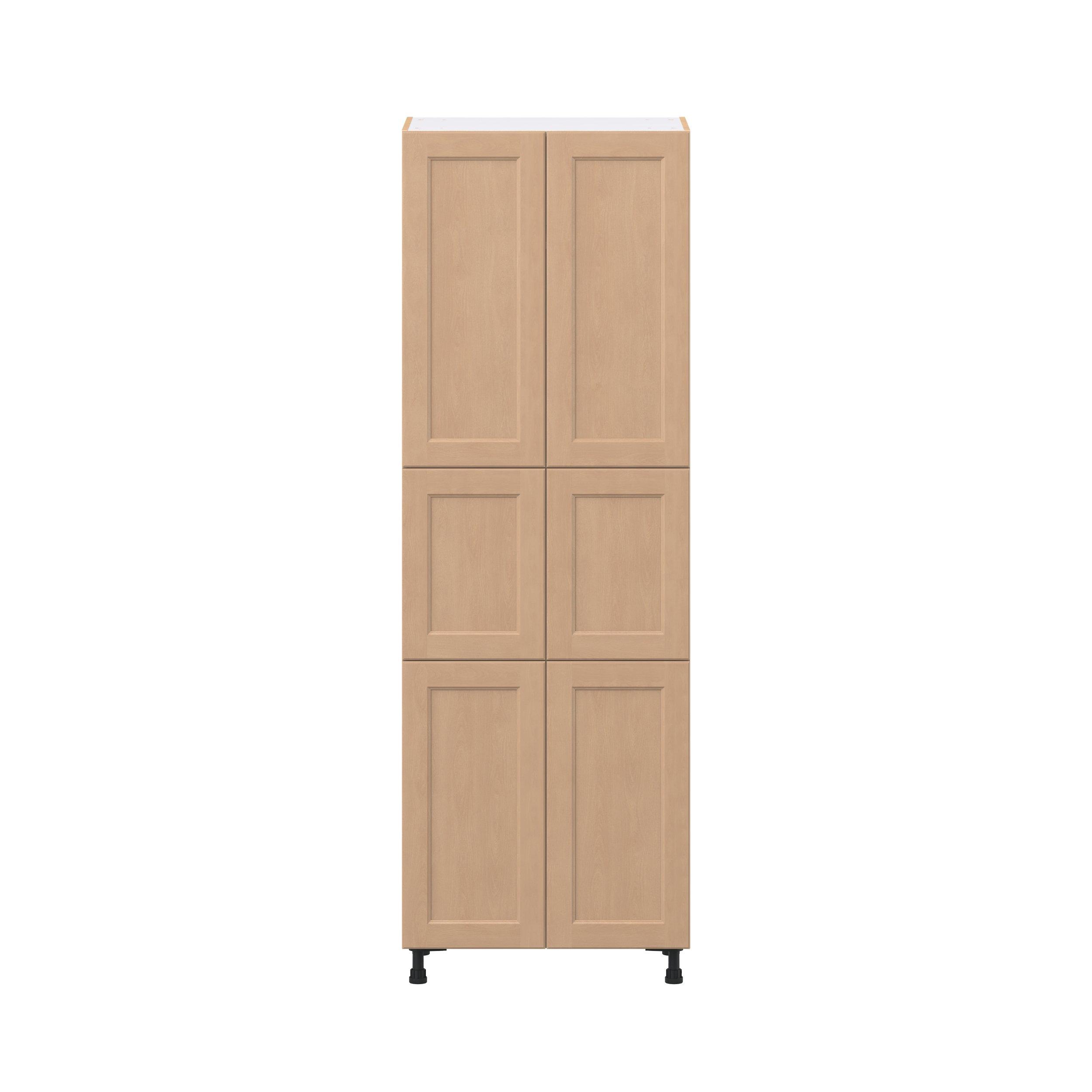 Sugarhill 30 in. Stained Sugar Cookie Pantry Cabinet with Inner Pull-Out Drawer