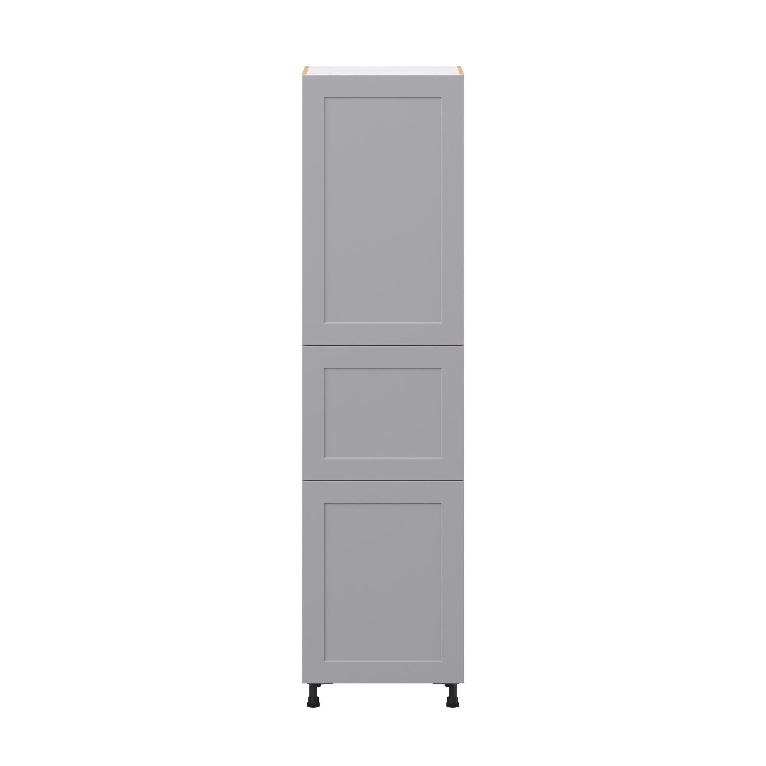 Candler 24 in. Painted Slate Gray Pantry Cabinet with Inner Pull-Out Drawer