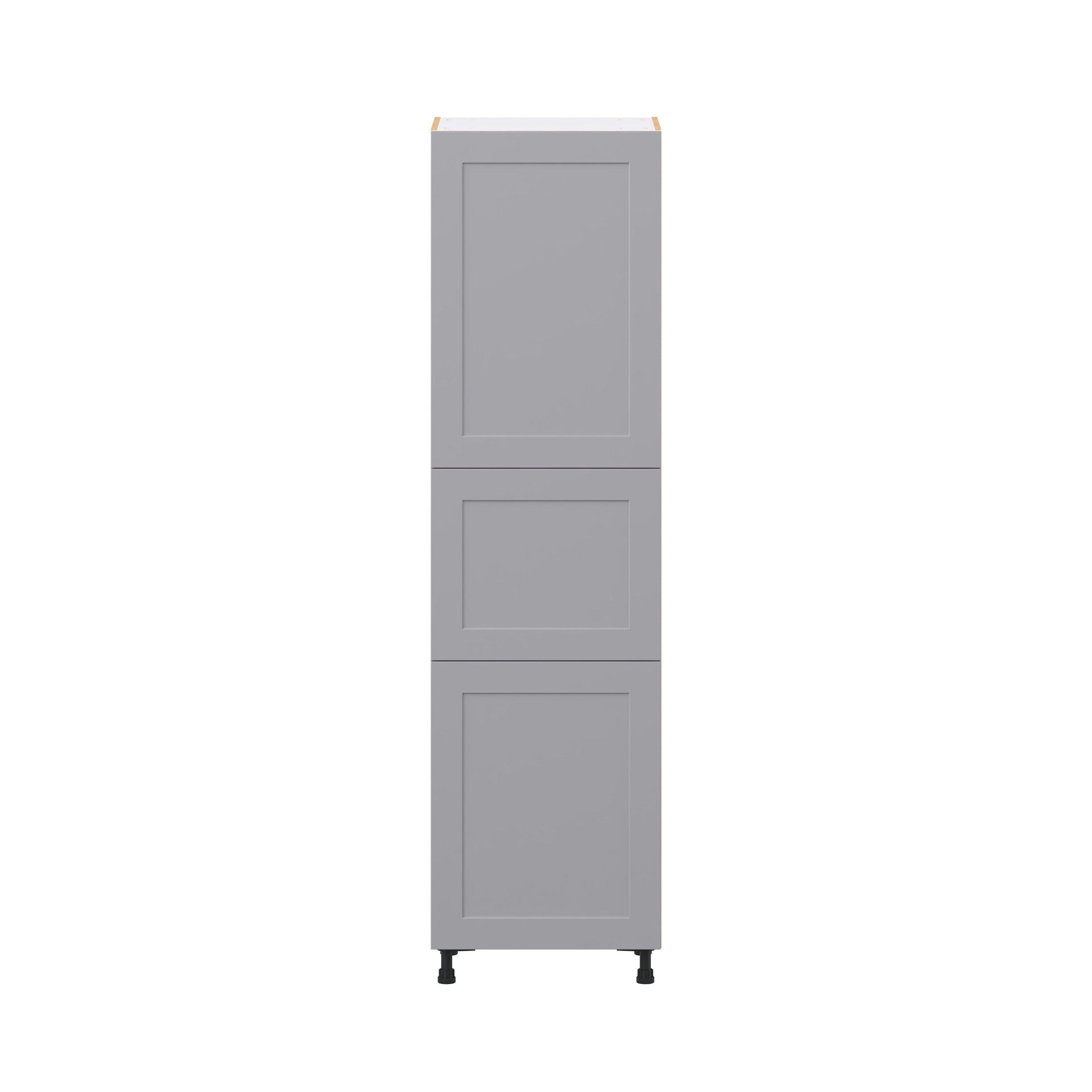 Candler 24 in. Painted Slate Gray Pantry Cabinet with Inner Pull-Out Drawer