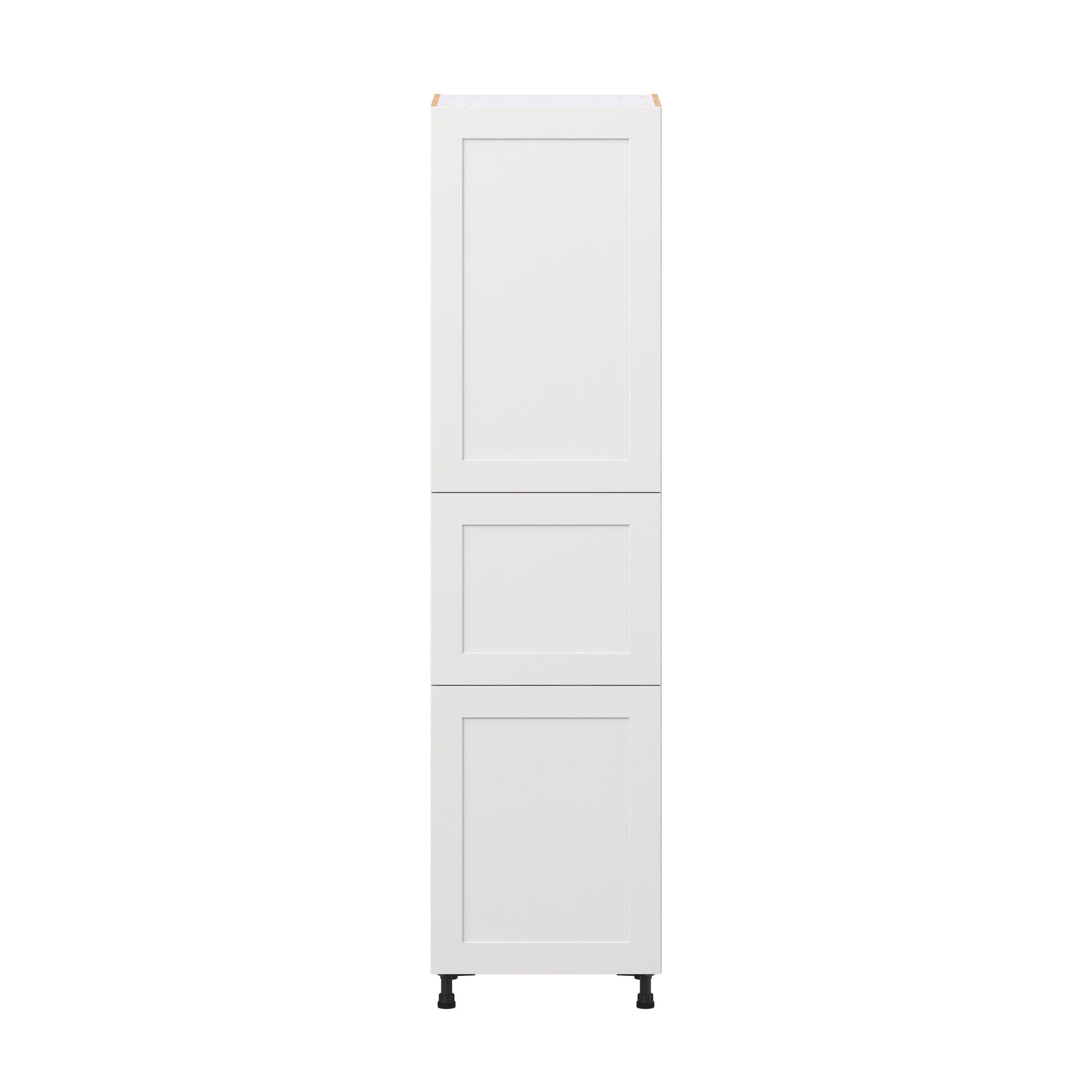 Candler 24 in. Painted Warm White Pantry Cabinet with Inner Pull-Out Drawer