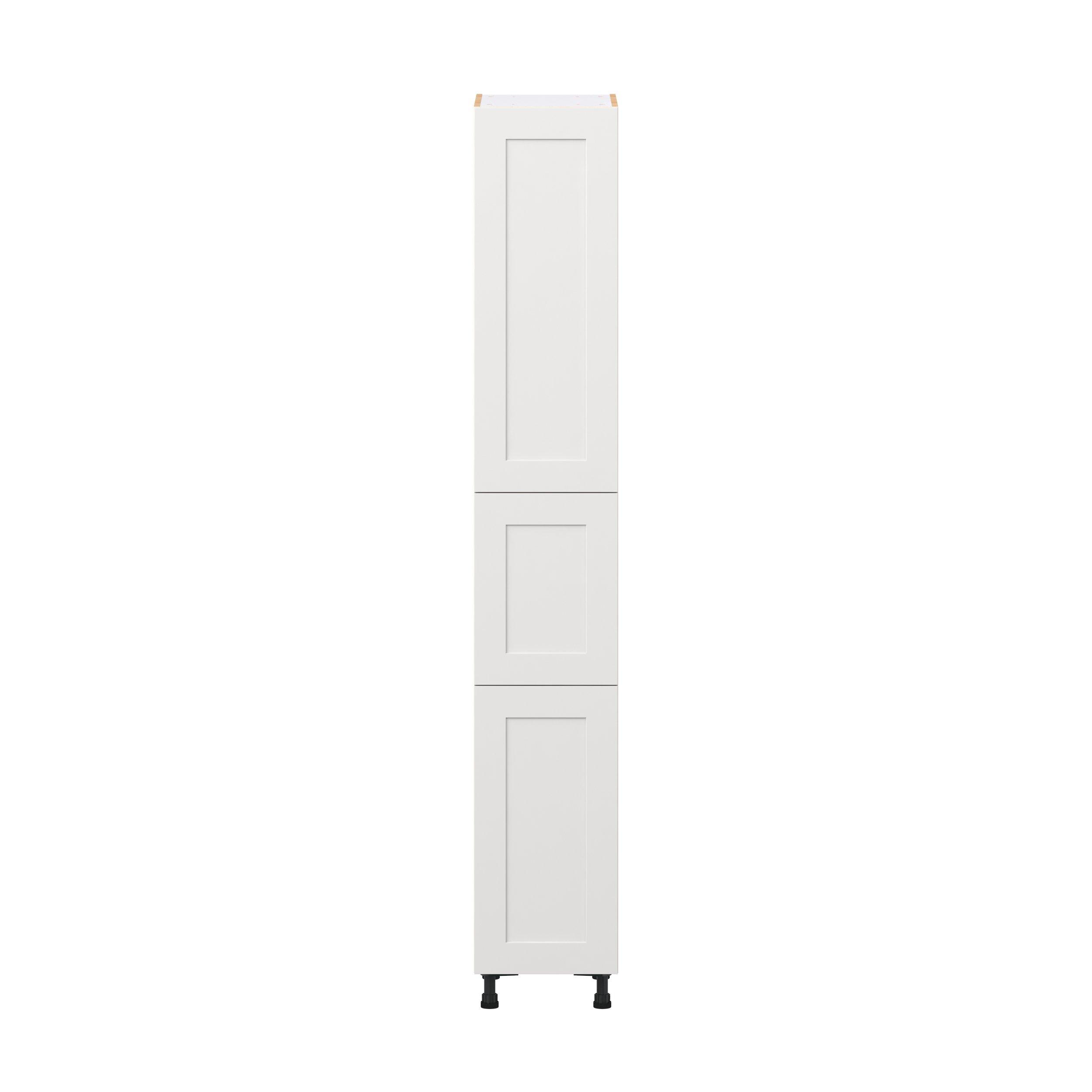 Candler 15 in. Painted Warm White Pantry Cabinet with Inner Pull-Out Drawer