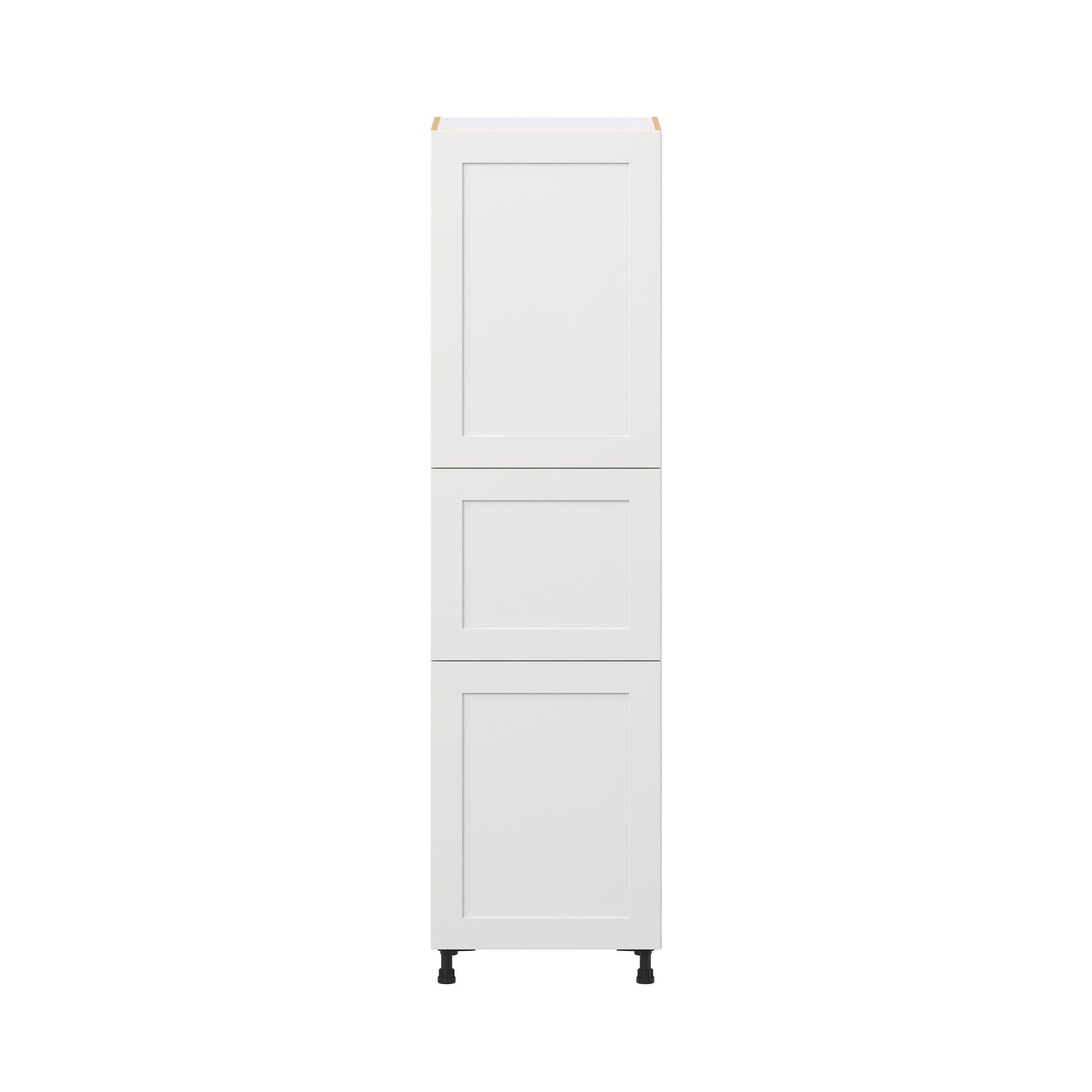 Candler 24 in. Painted Warm White Pantry Cabinet with Inner Pull-Out Drawer
