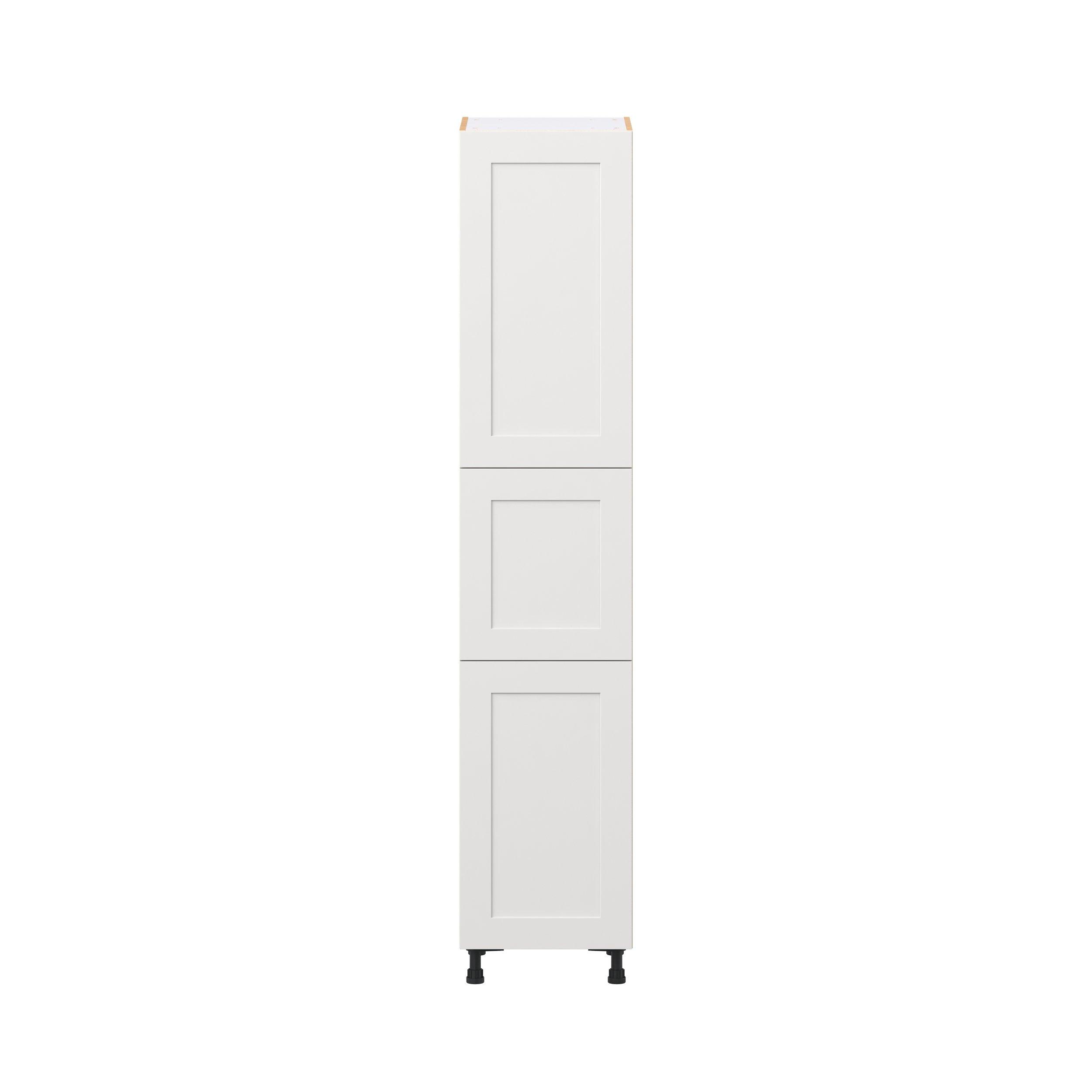 Candler 18 in. Painted Warm White Pantry Cabinet with Inner Pull-Out Drawer