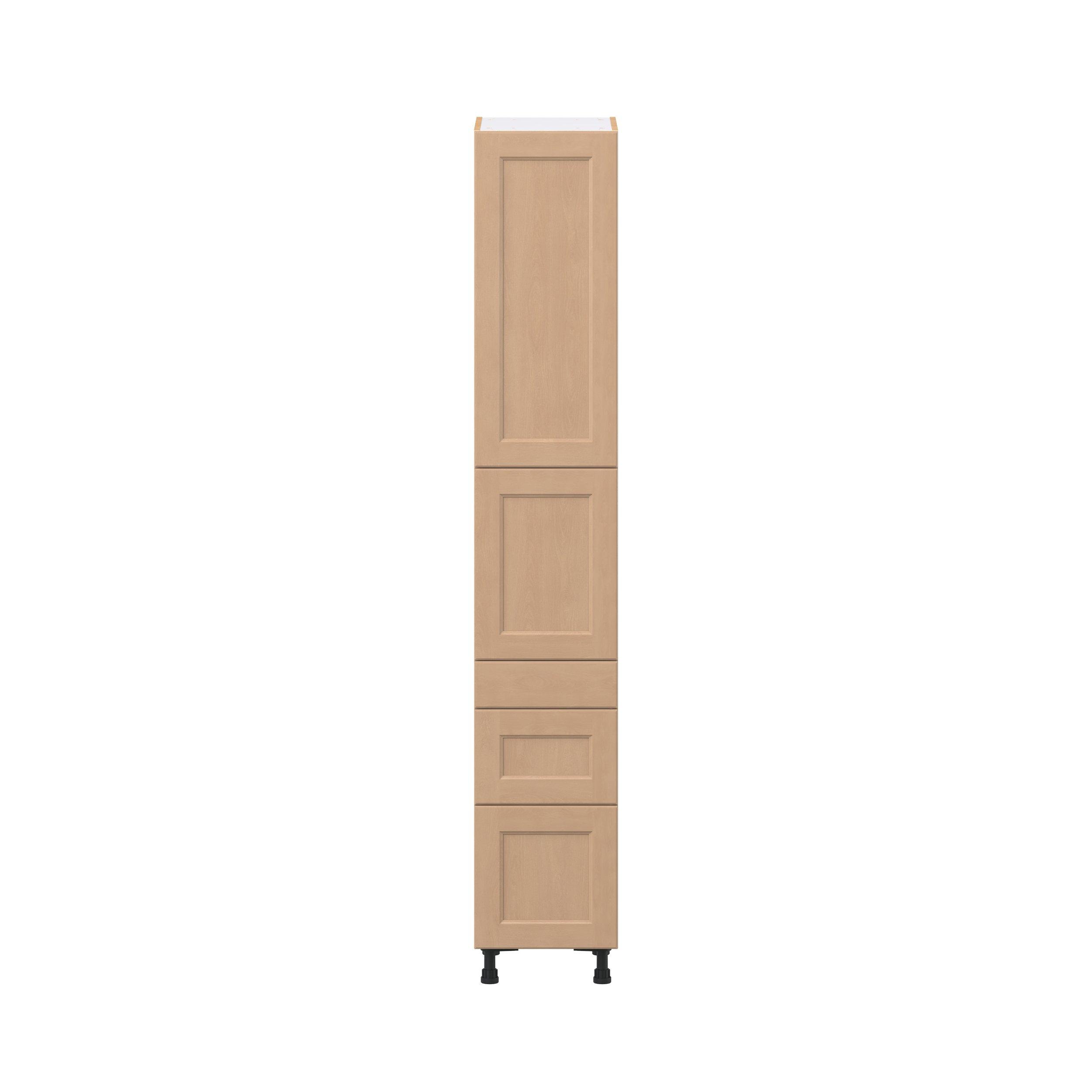 Sugarhill 15 in. Stained Sugar Cookie Door and Drawer Pantry Cabinet with Inner Pull-Out