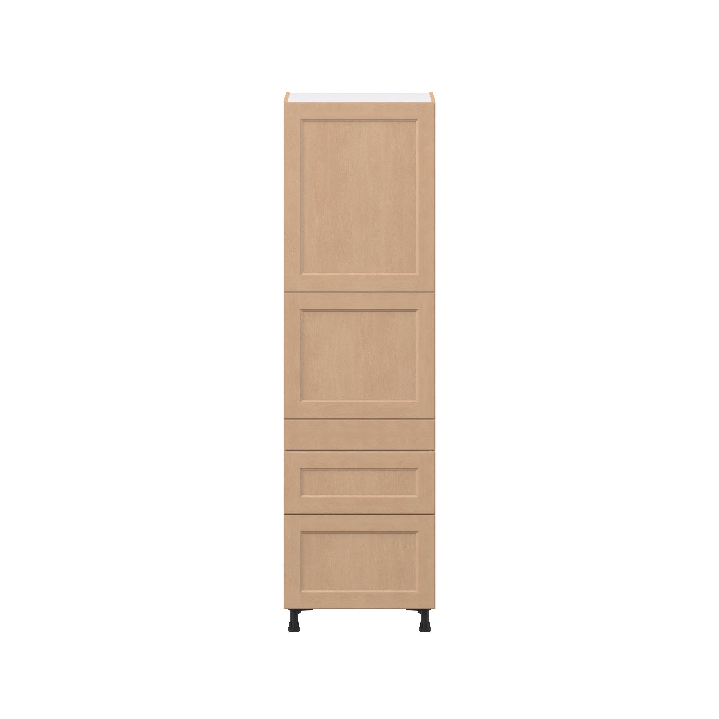 Sugarhill 24 in. Stained Sugar Cookie Door and Drawer Pantry Cabinet with Inner Pull-Out