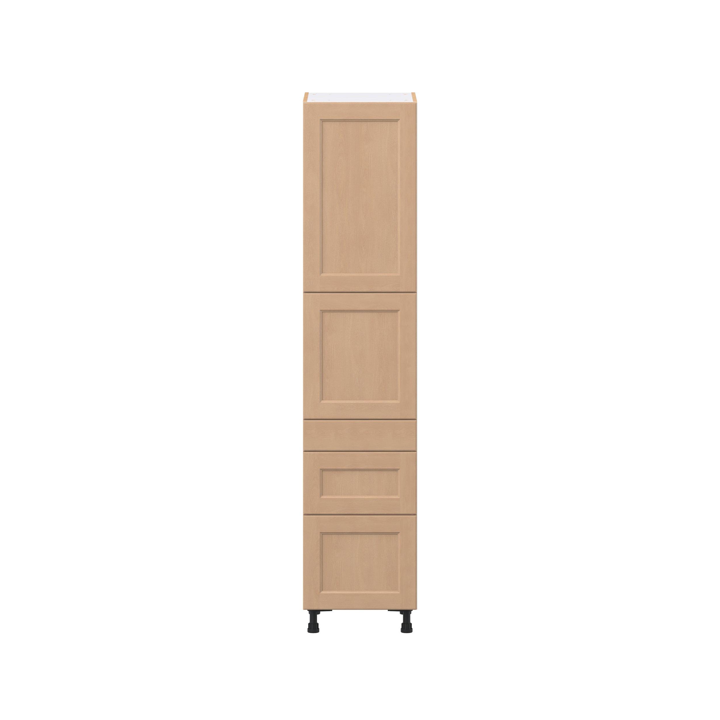 Sugarhill 18 in. Stained Sugar Cookie Door and Drawer Pantry Cabinet with Inner Pull-Out