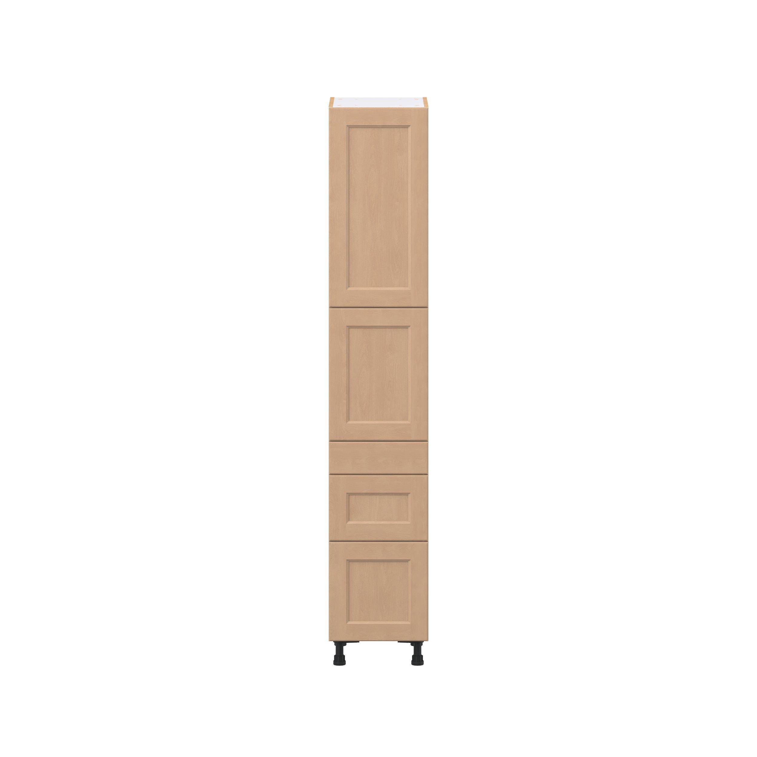 Sugarhill 15 in. Stained Sugar Cookie Door and Drawer Pantry Cabinet with Inner Pull-Out