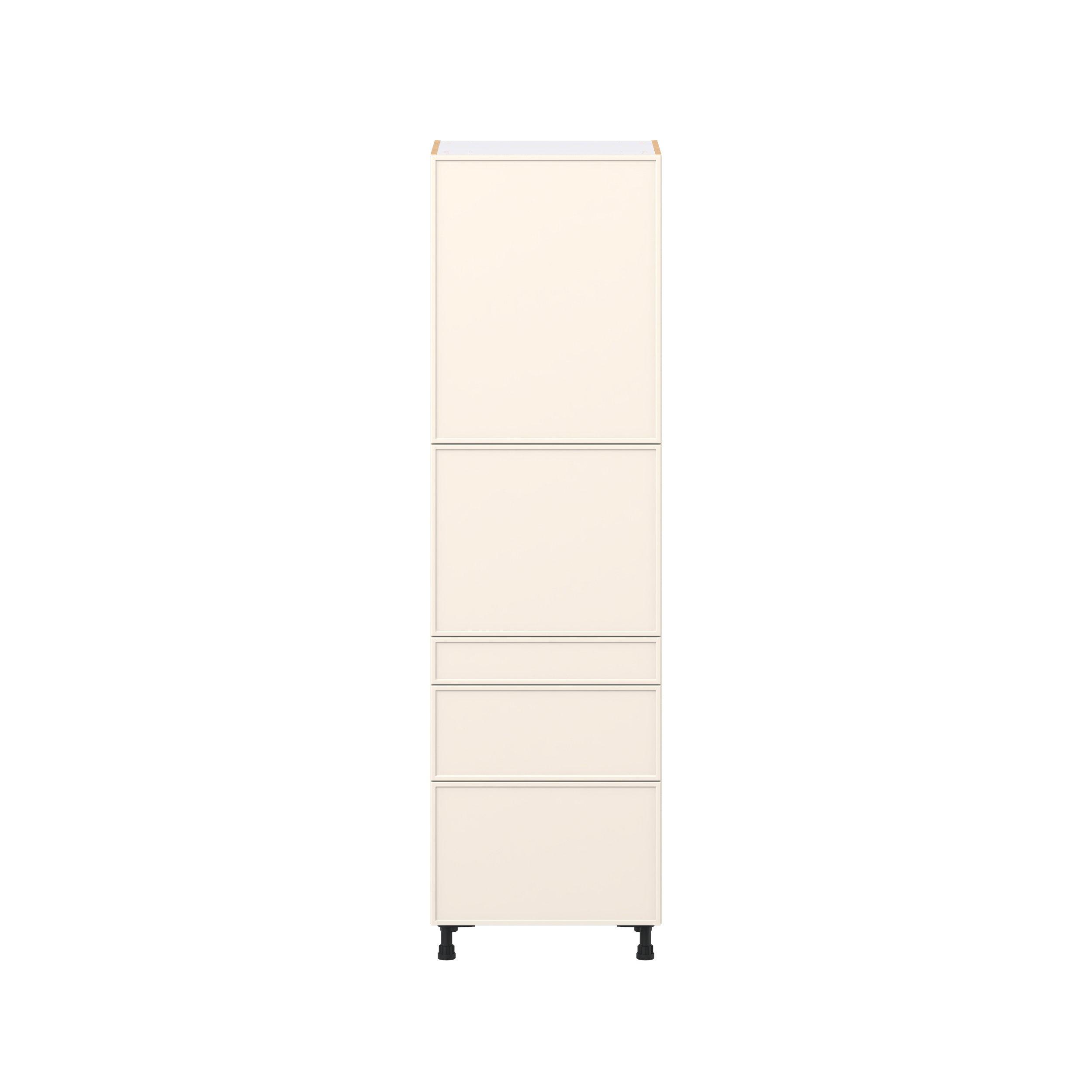 Linden 24 in. Painted Washed Linen Door and Drawer Pantry Cabinet with Inner Pull-Out