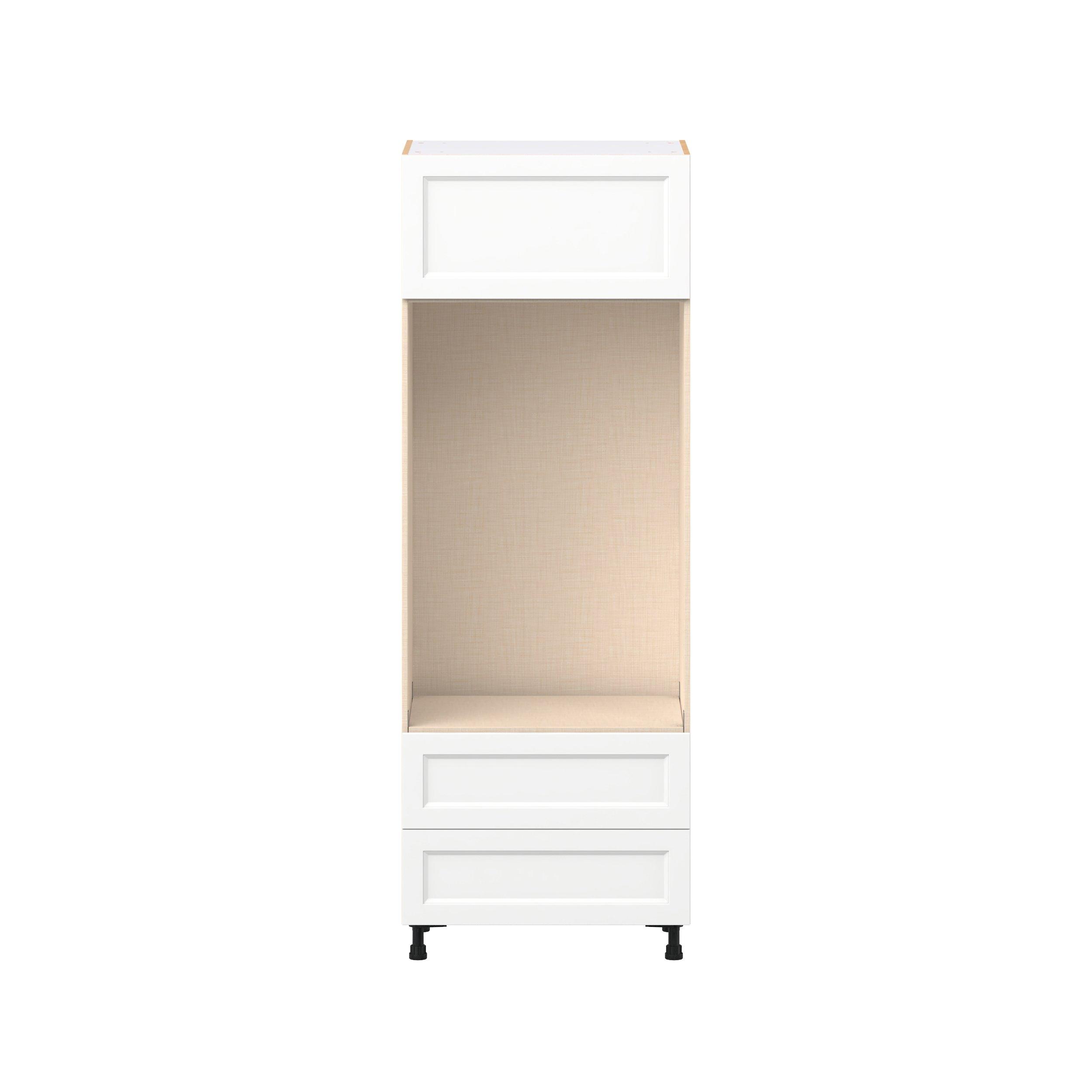 Peachtree 30 in. Painted Bright White Lift Up Door and Drawer Microwave/Oven Pantry Cabinet