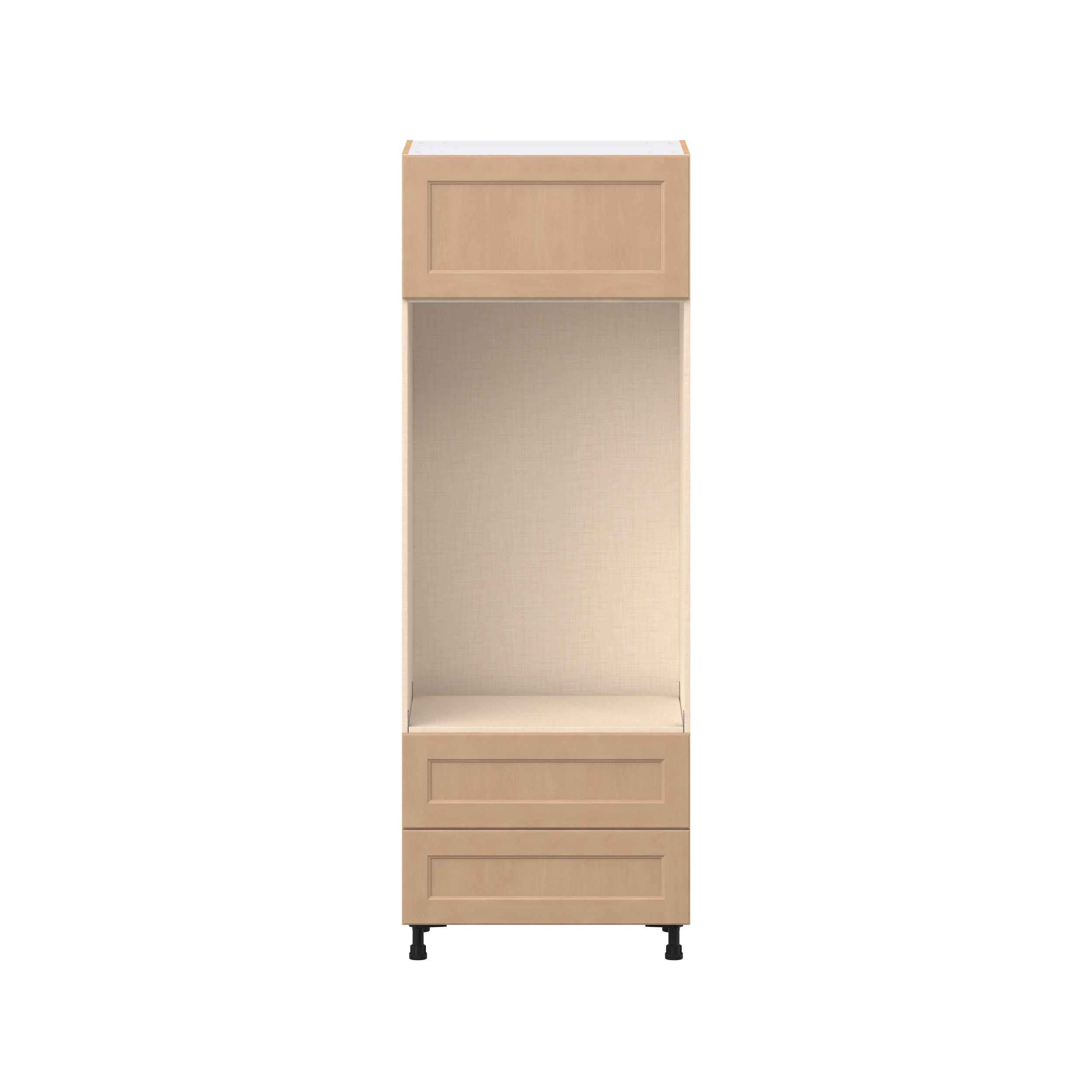 Sugarhill 30 in. Stained Sugar Cookie Lift Up Door and Drawer Microwave/Oven Pantry Cabinet