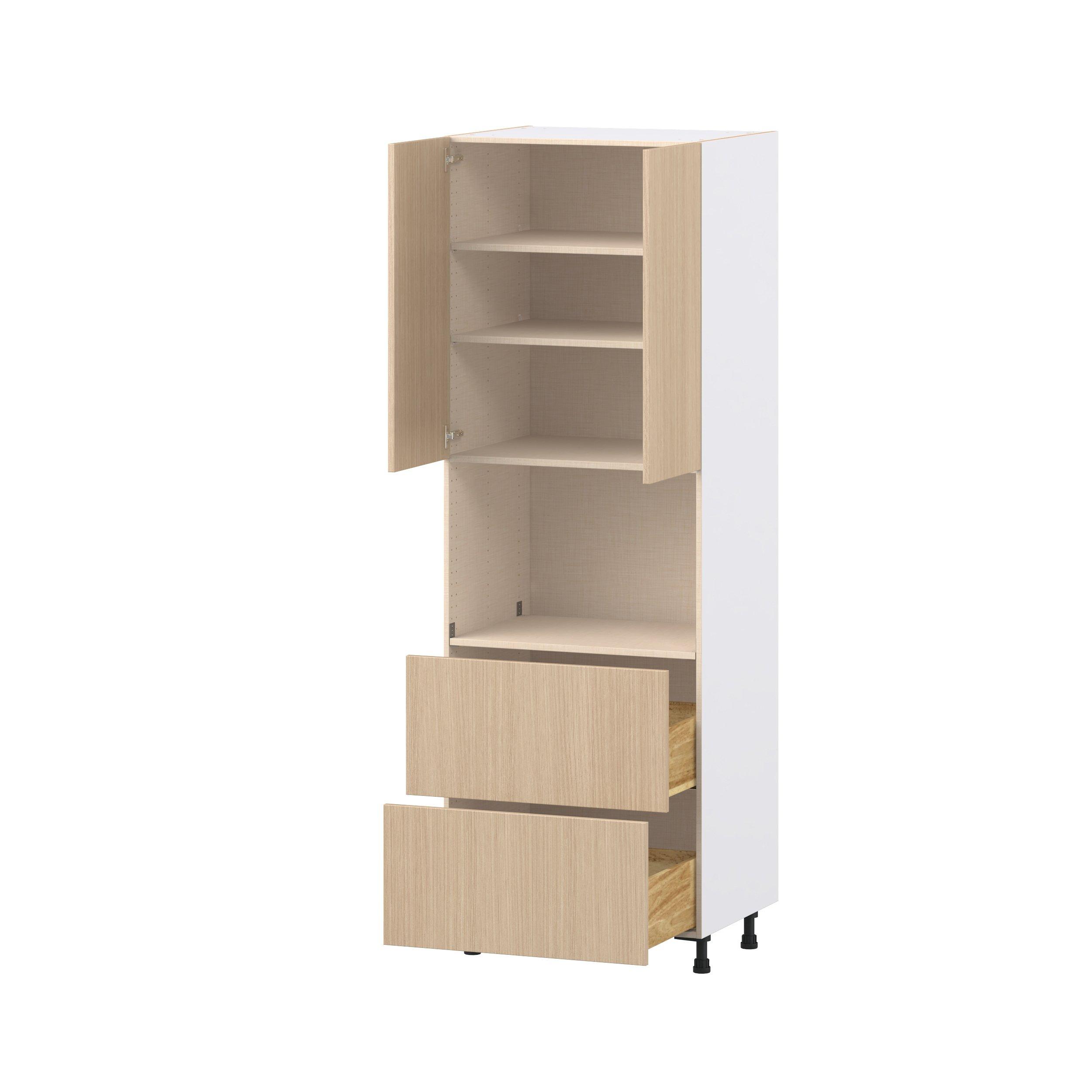 Glenwood 30 in. Mojavi Oak Door and Drawer Microwave Pantry Cabinet