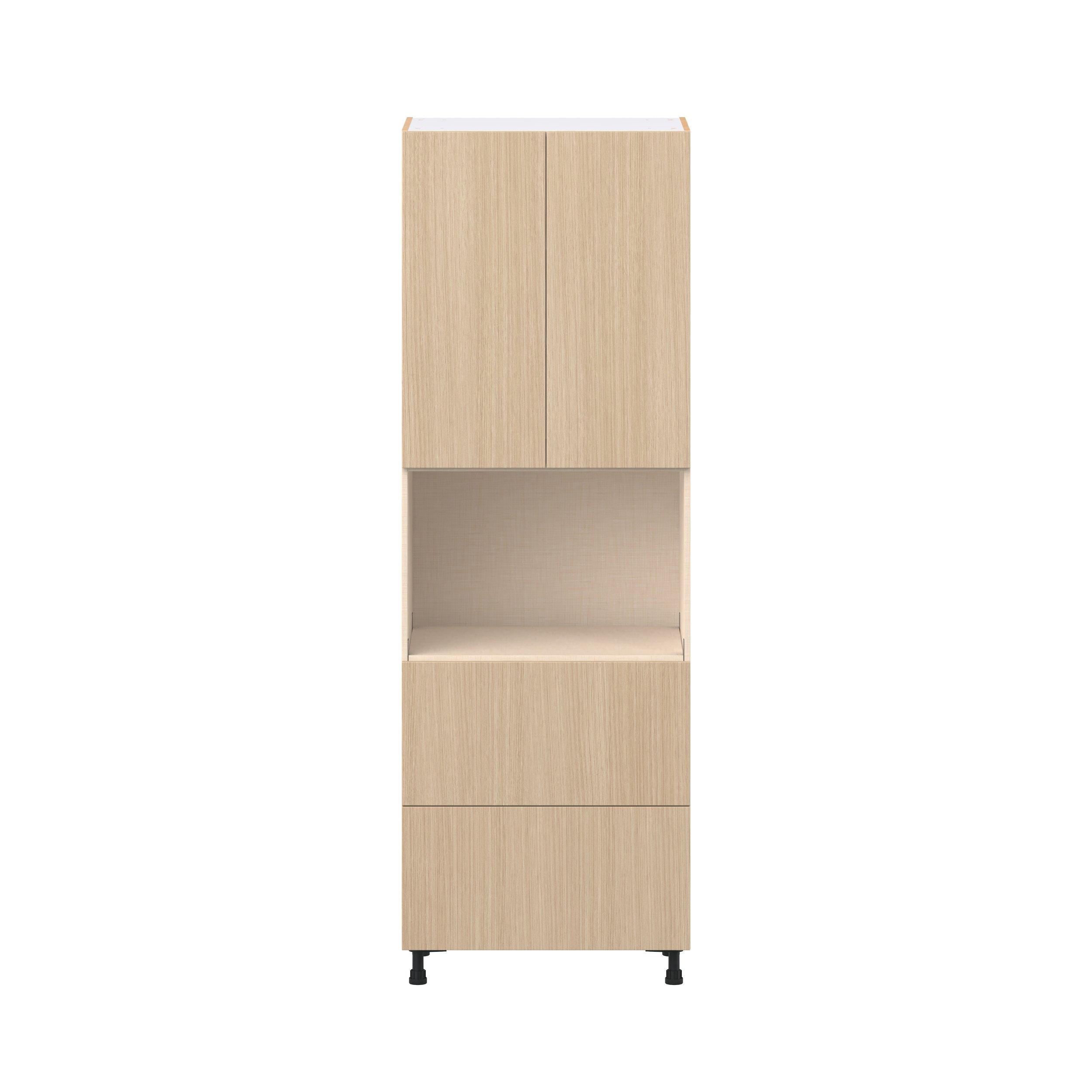 Glenwood 30 in. Mojavi Oak Door and Drawer Microwave Pantry Cabinet
