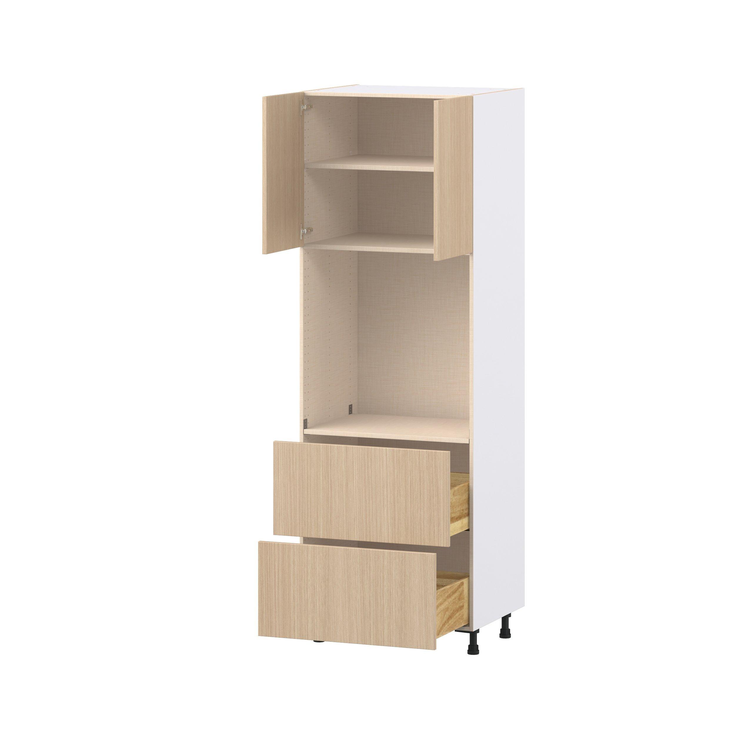 Glenwood 30 in. Mojavi Oak Door and Drawer Single Oven Pantry Cabinet