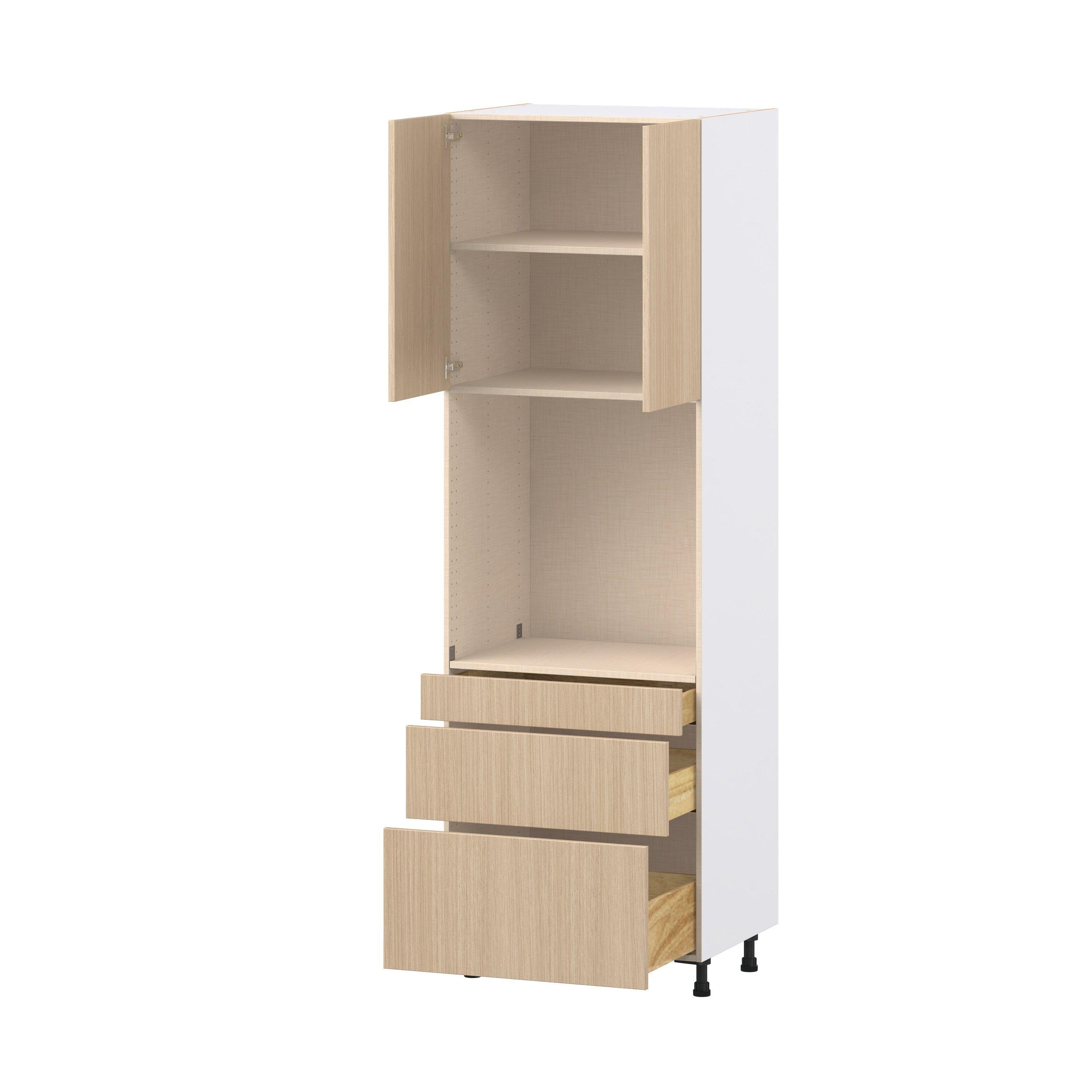 Glenwood 30 in. Mojavi Oak Door and Drawer Single Oven Pantry Cabinet