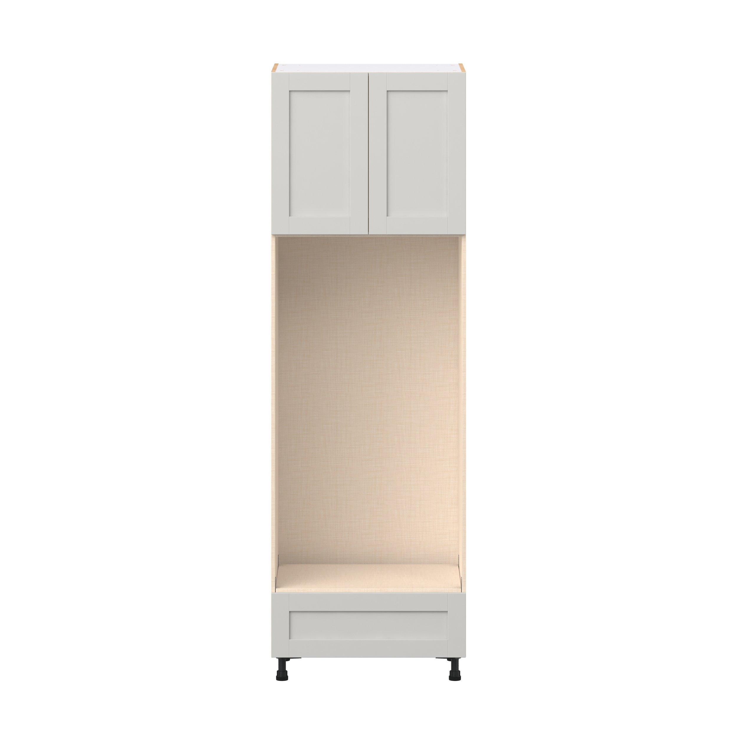 Summerhill 30 in. Light Gray Door and Drawer Double Oven Pantry Cabinet