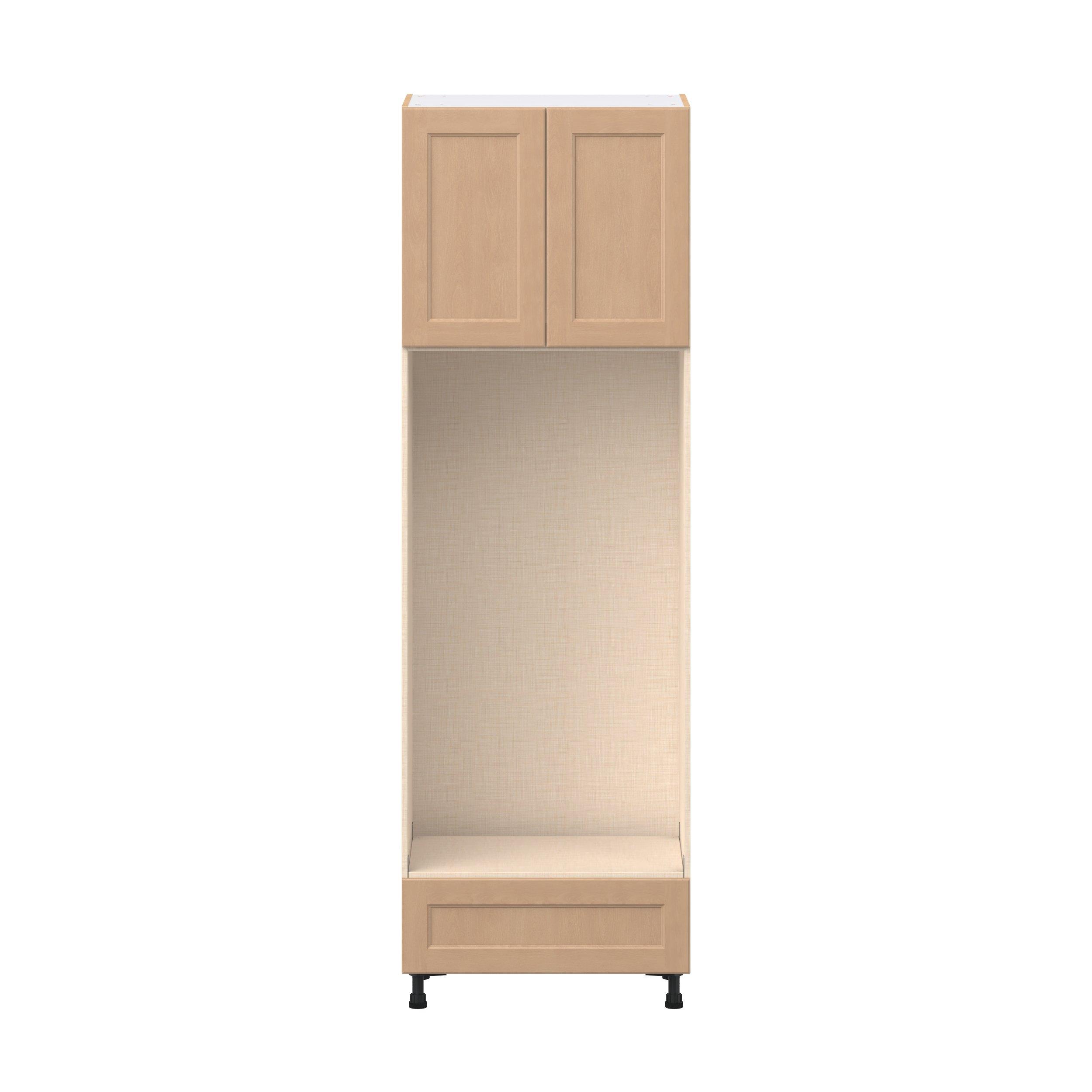 Sugarhill 30 in. Stained Sugar Cookie Door and Drawer Double Oven Pantry Cabinet