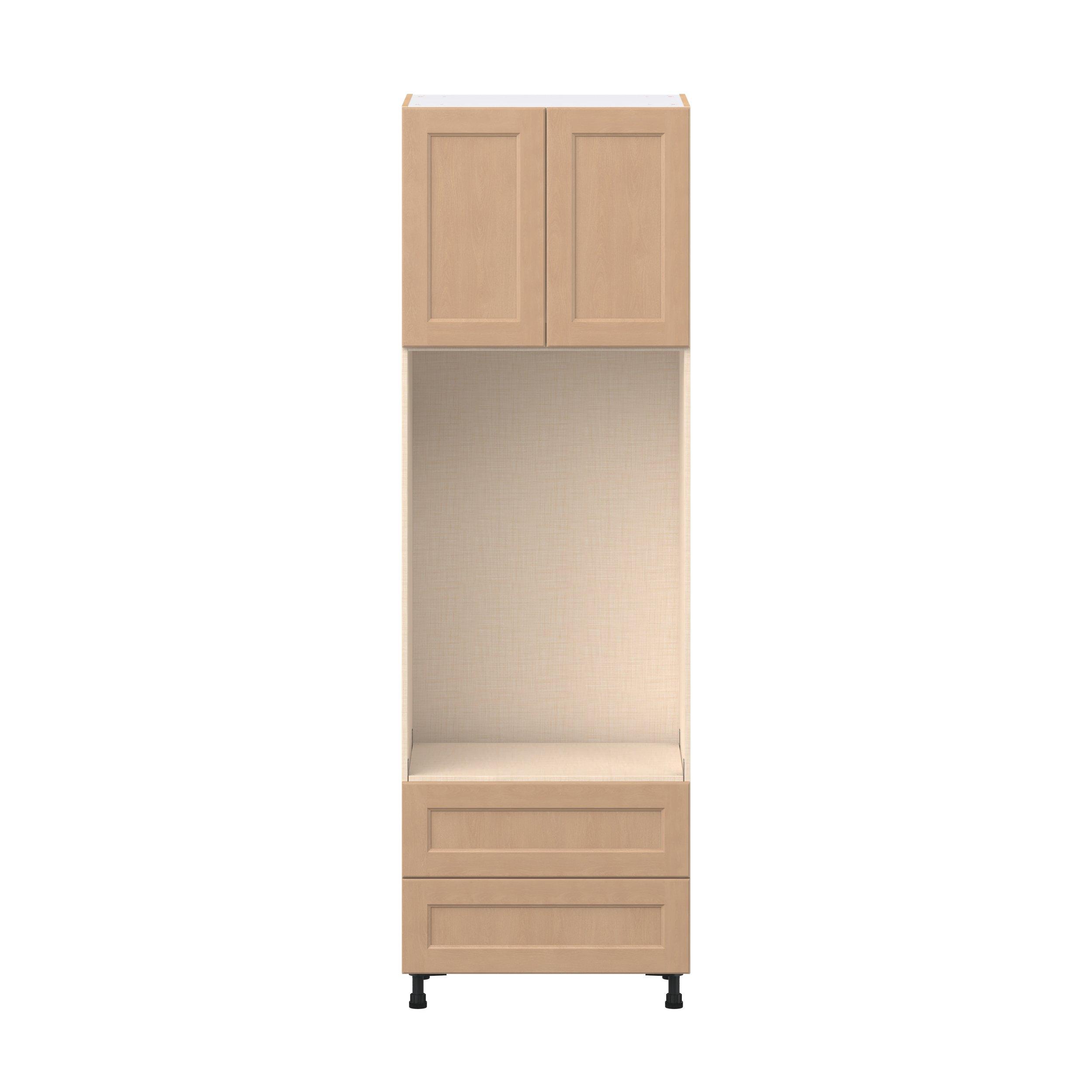 Sugarhill 30 in. Stained Sugar Cookie Door and Drawer Microwave Pantry Cabinet