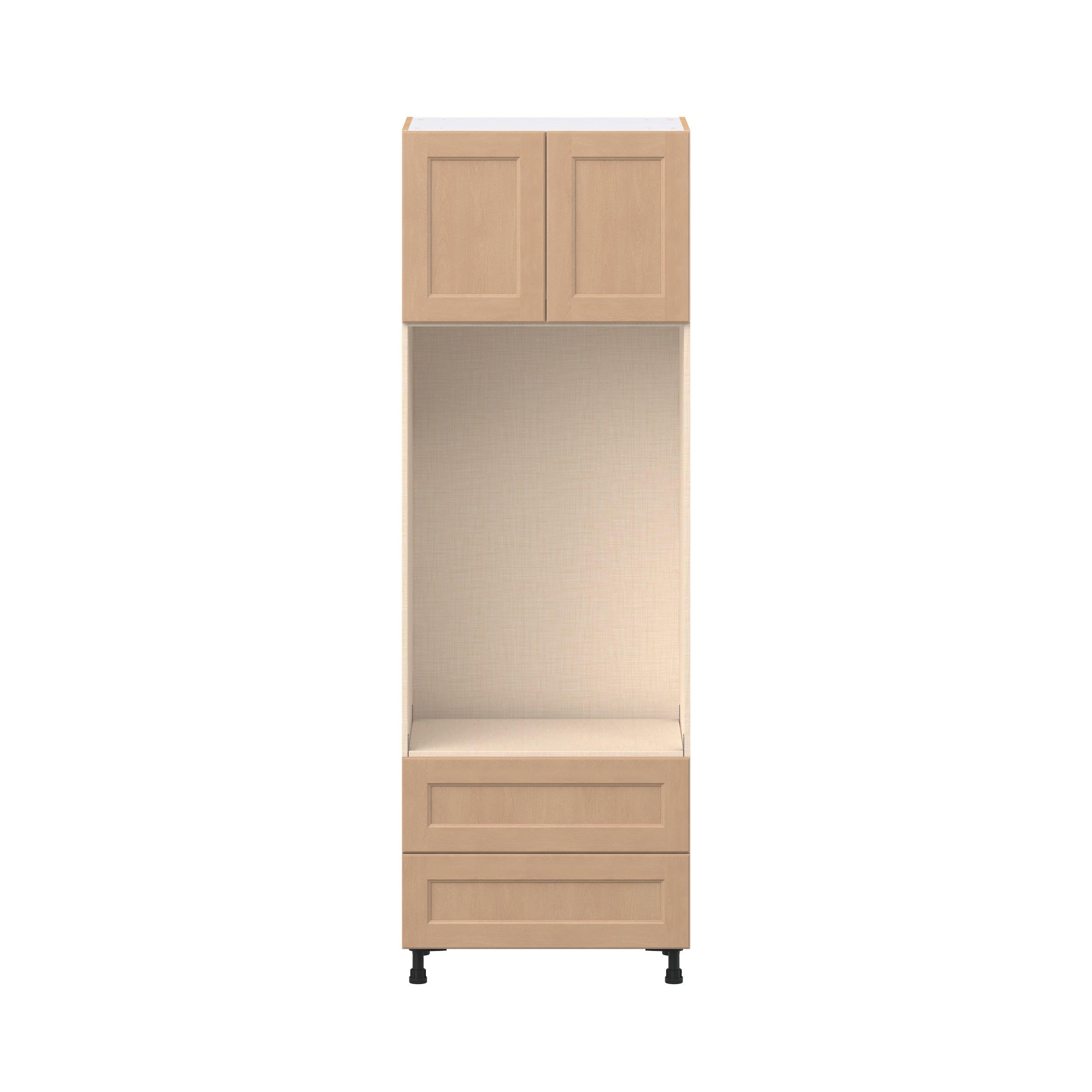 Sugarhill 30 in. Stained Sugar Cookie Door and Drawer Microwave/Oven Pantry Cabinet