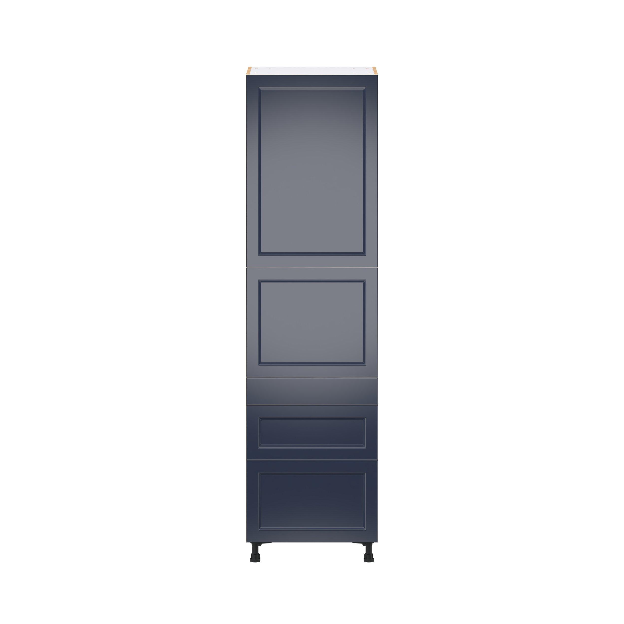 Peachtree 24 in. Painted Midnight Blue Door and Drawer Pantry Cabinet with Inner Pull-Out