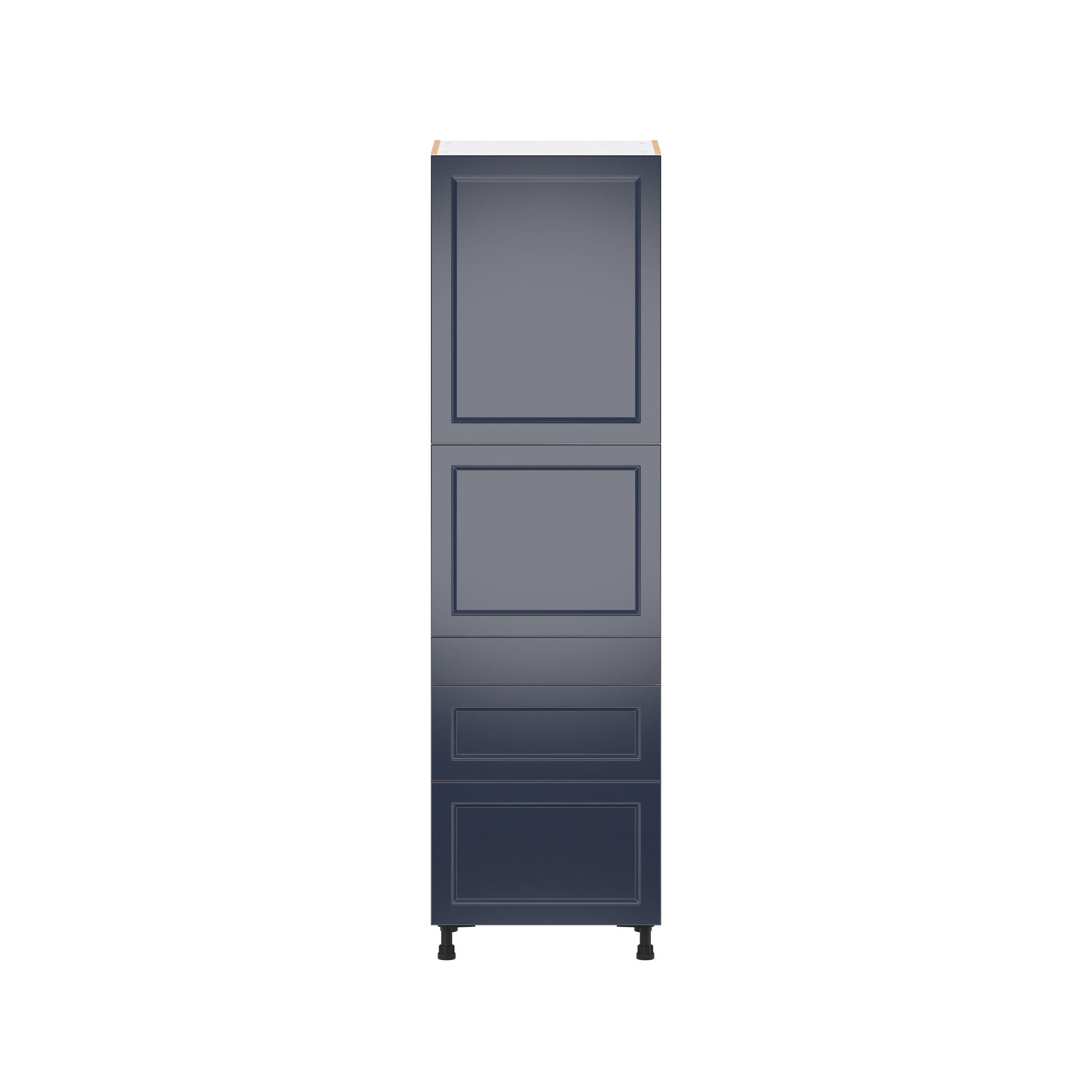 Peachtree 24 in. Painted Midnight Blue Door and Drawer Pantry Cabinet with Inner Pull-Out