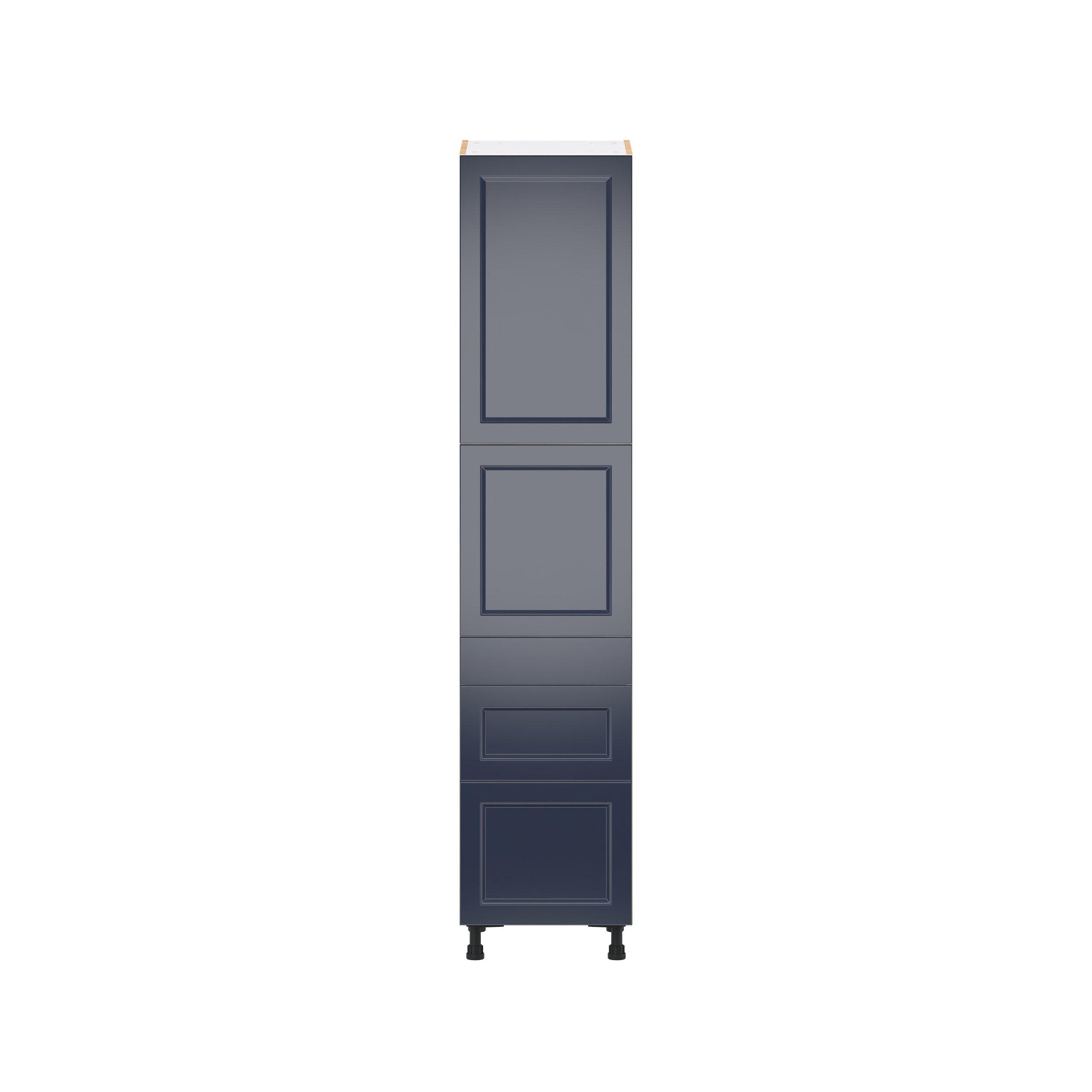 Peachtree 18 in. Painted Midnight Blue Door and Drawer Pantry Cabinet with Inner Pull-Out