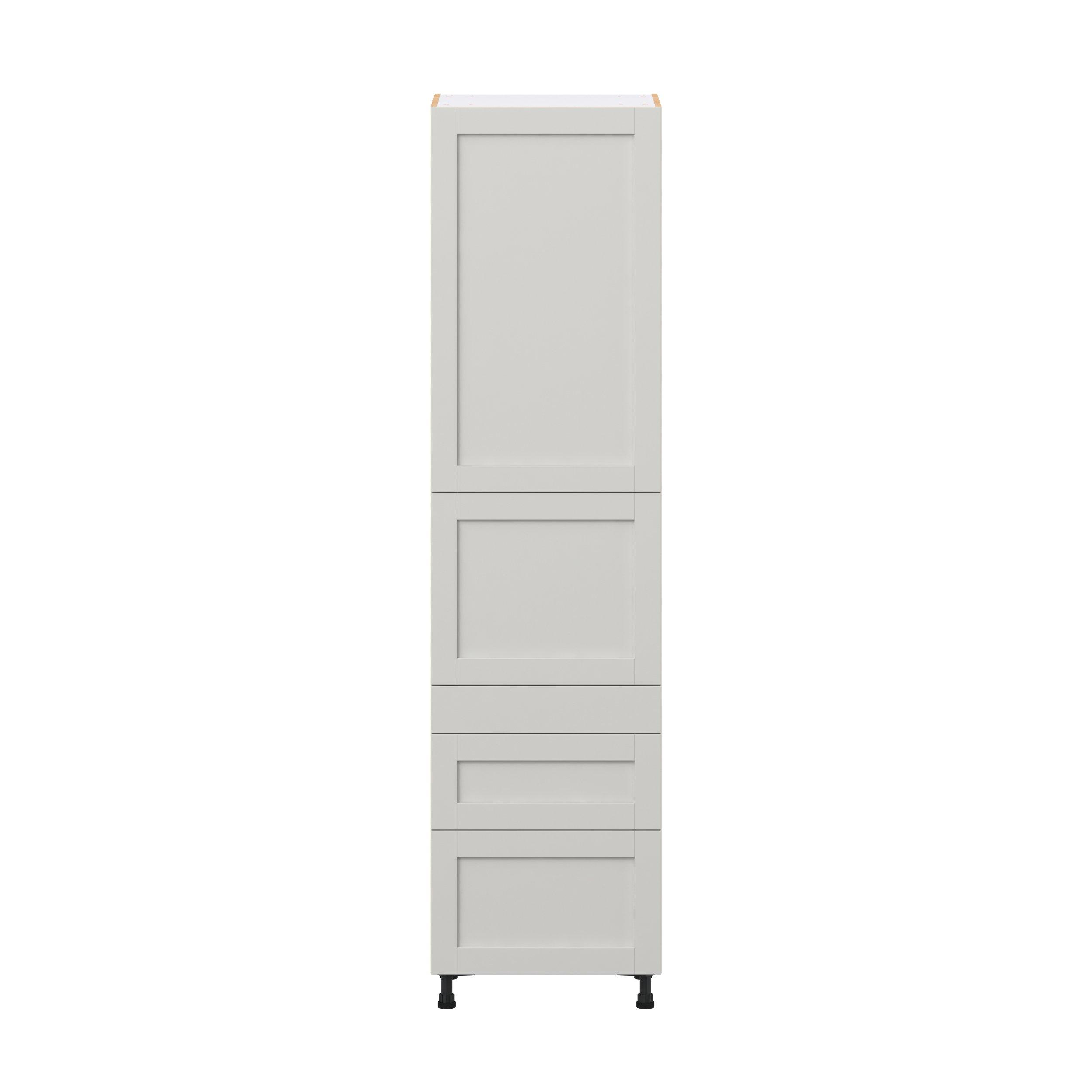 Summerhill 24 in. Light Gray Door and Drawer Pantry Cabinet with Inner Pull-Out