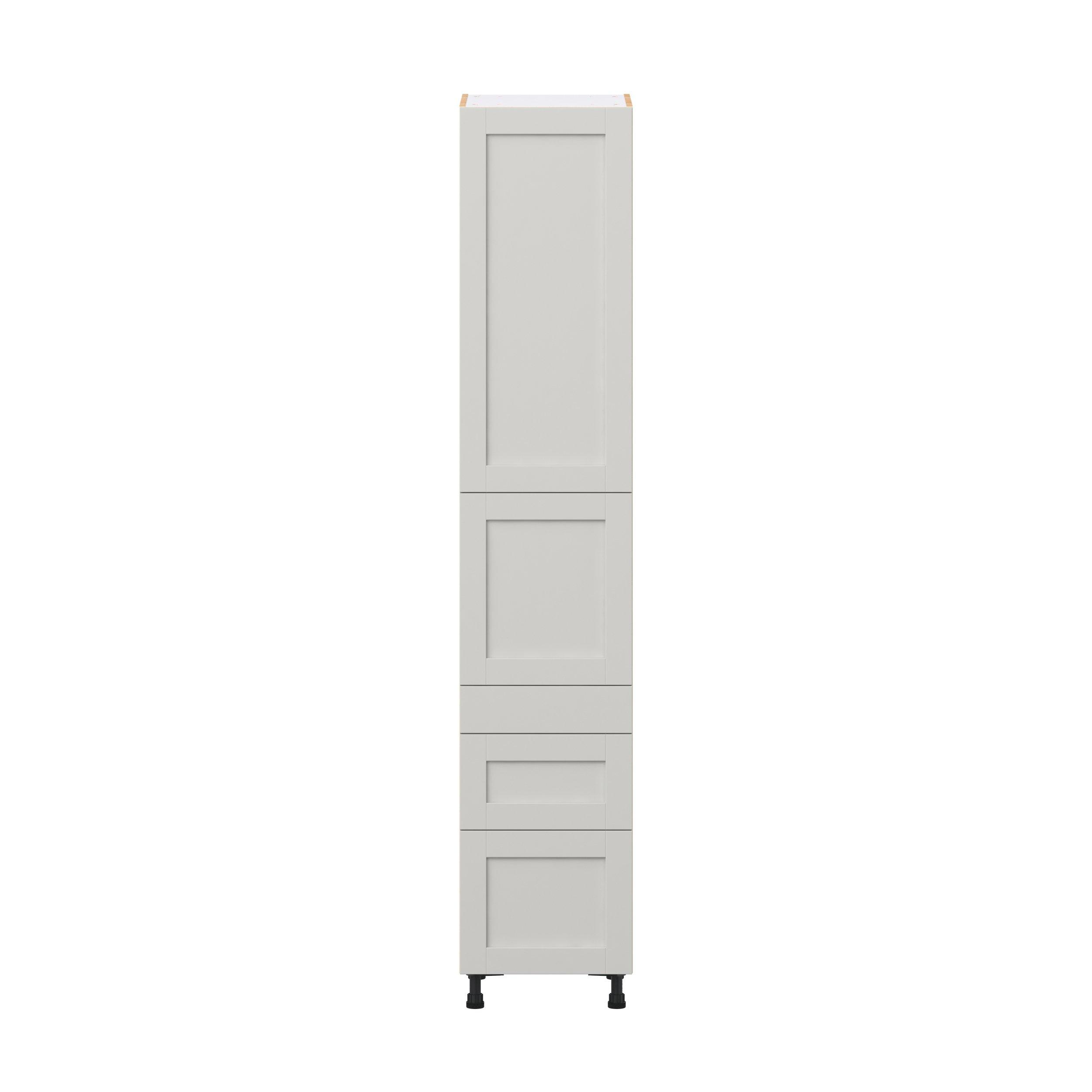 Summerhill 18 in. Light Gray Door and Drawer Pantry Cabinet with Inner Pull-Out