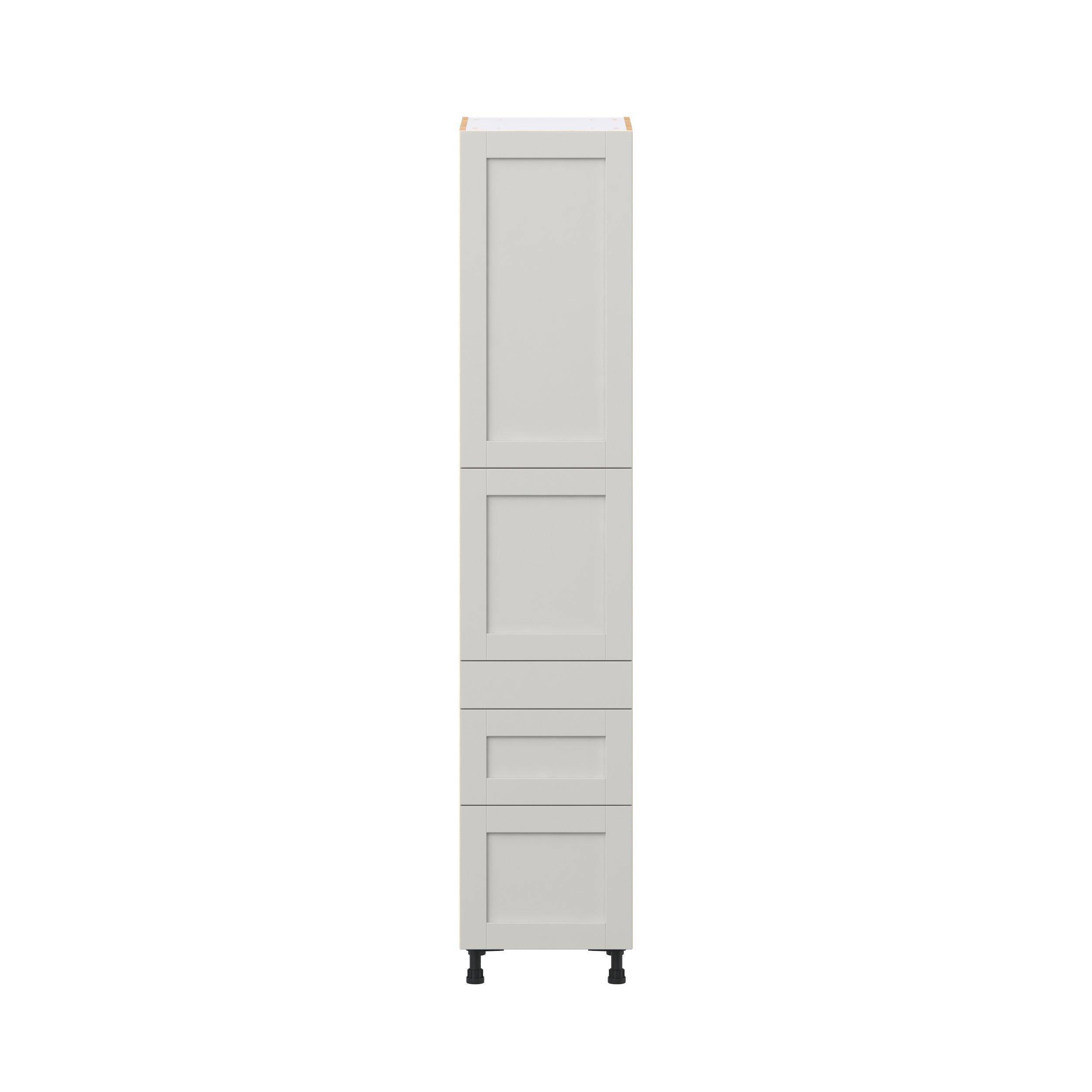 Summerhill 18 in. Light Gray Door and Drawer Pantry Cabinet with Inner Pull-Out