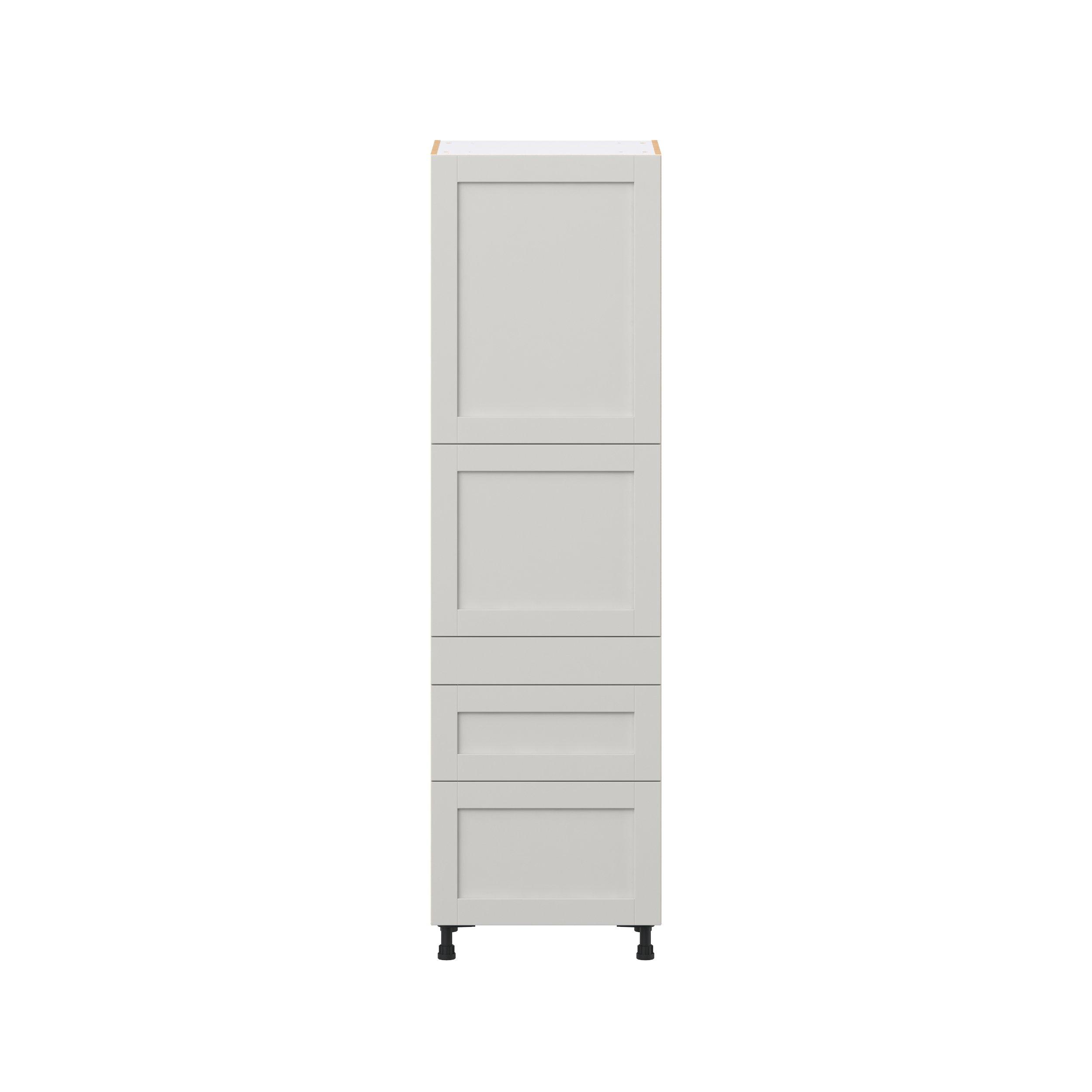 Summerhill 24 in. Light Gray Door and Drawer Pantry Cabinet with Inner Pull-Out