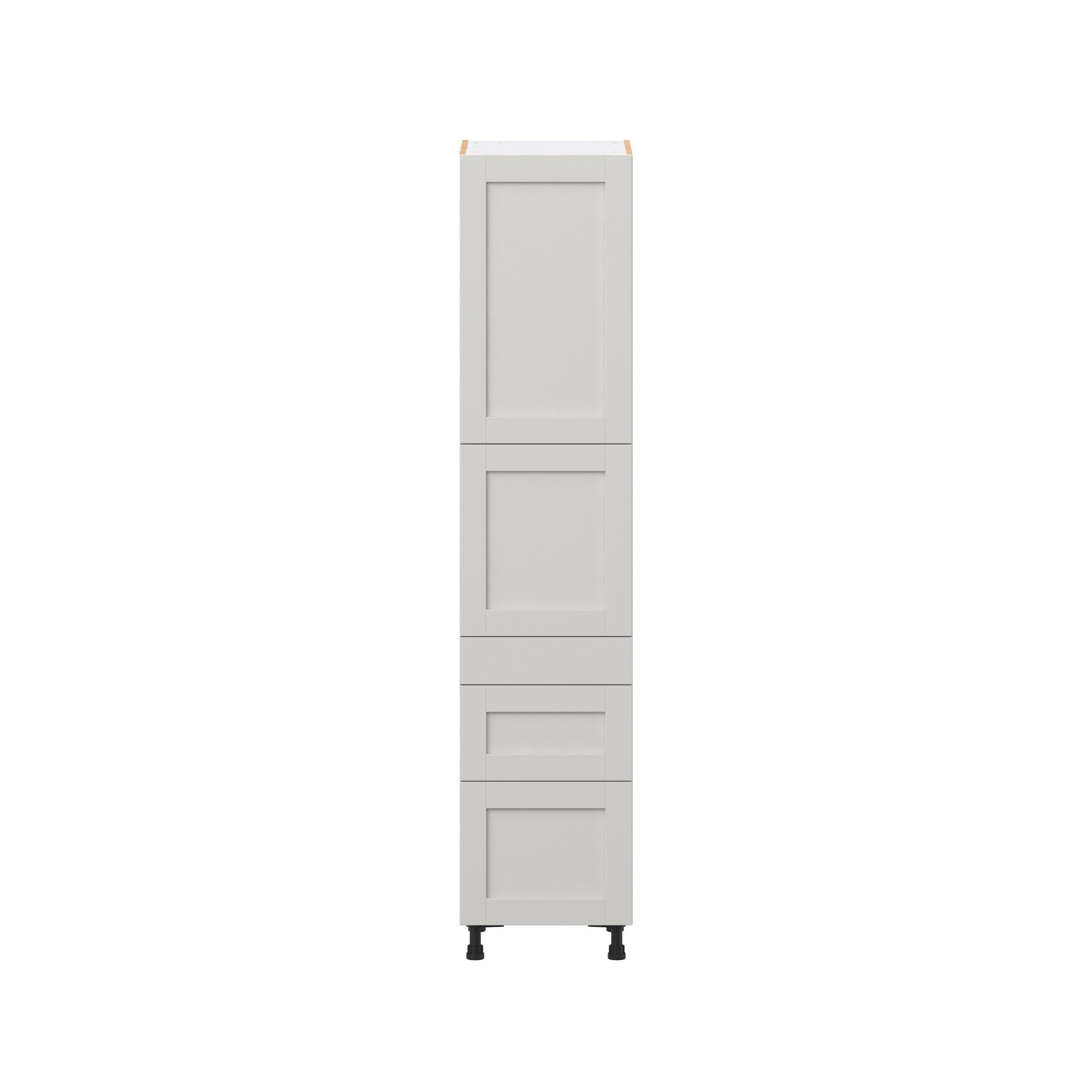 Summerhill 18 in. Light Gray Door and Drawer Pantry Cabinet with Inner Pull-Out