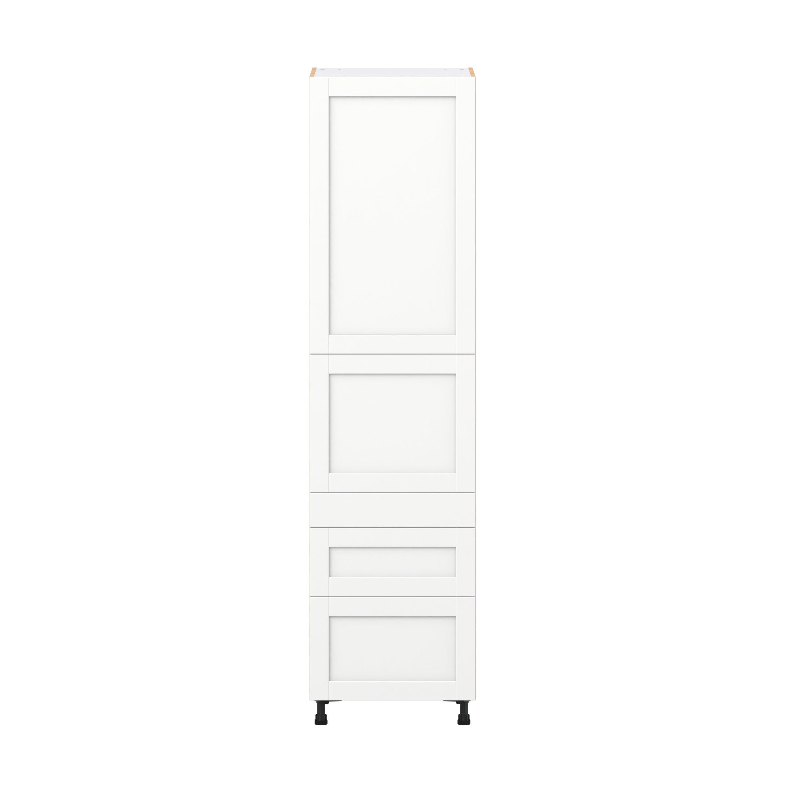 Summerhill 24 in. Bright White Door and Drawer Pantry Cabinet with Inner Pull-Out