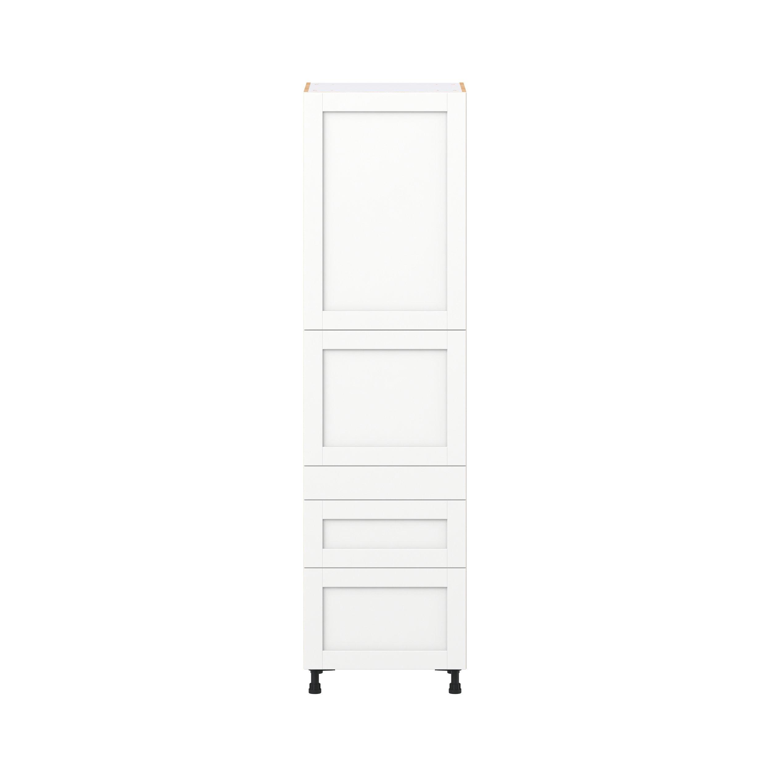 Summerhill 24 in. Bright White Door and Drawer Pantry Cabinet with Inner Pull-Out