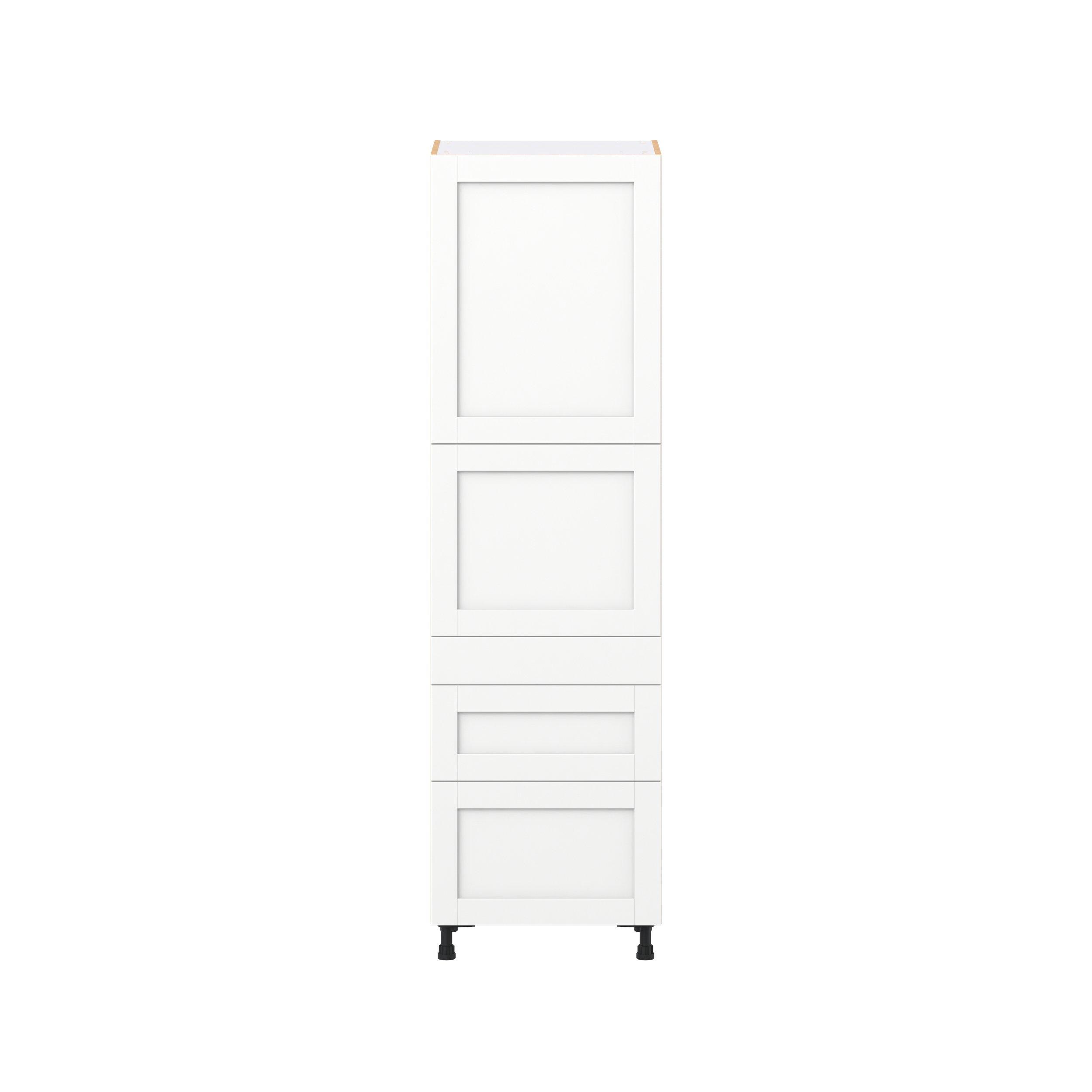 Summerhill 24 in. Bright White Door and Drawer Pantry Cabinet with Inner Pull-Out