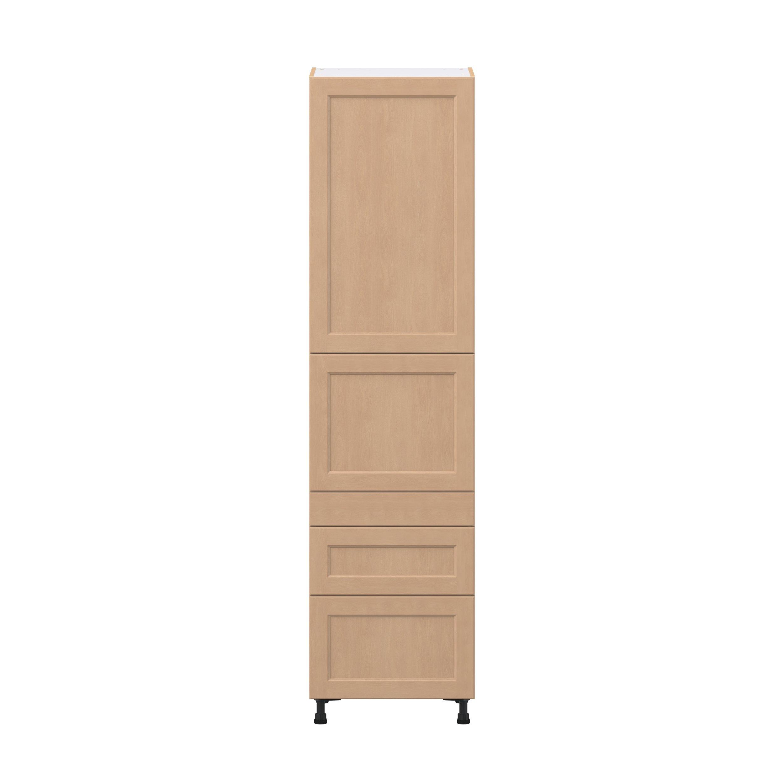 Sugarhill 24 in. Stained Sugar Cookie Door and Drawer Pantry Cabinet with Inner Pull-Out