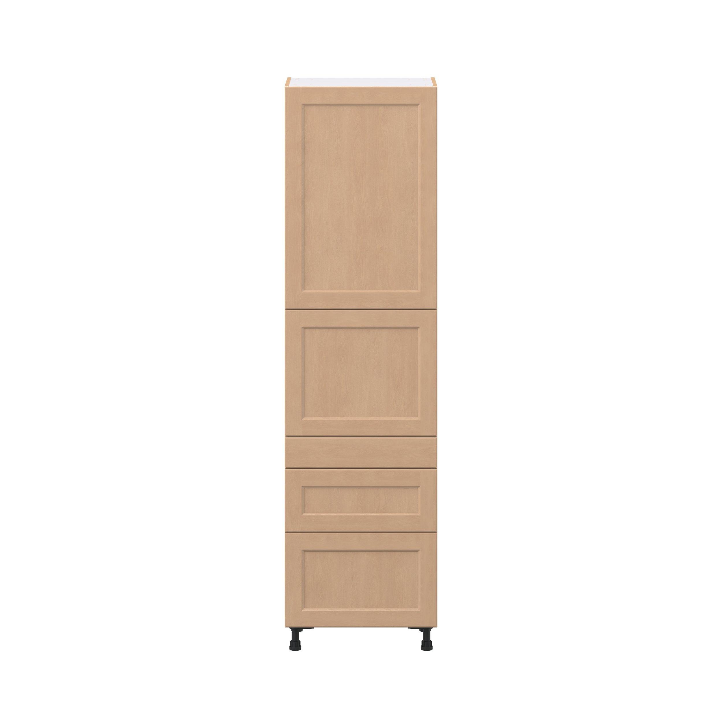 Sugarhill 24 in. Stained Sugar Cookie Door and Drawer Pantry Cabinet with Inner Pull-Out