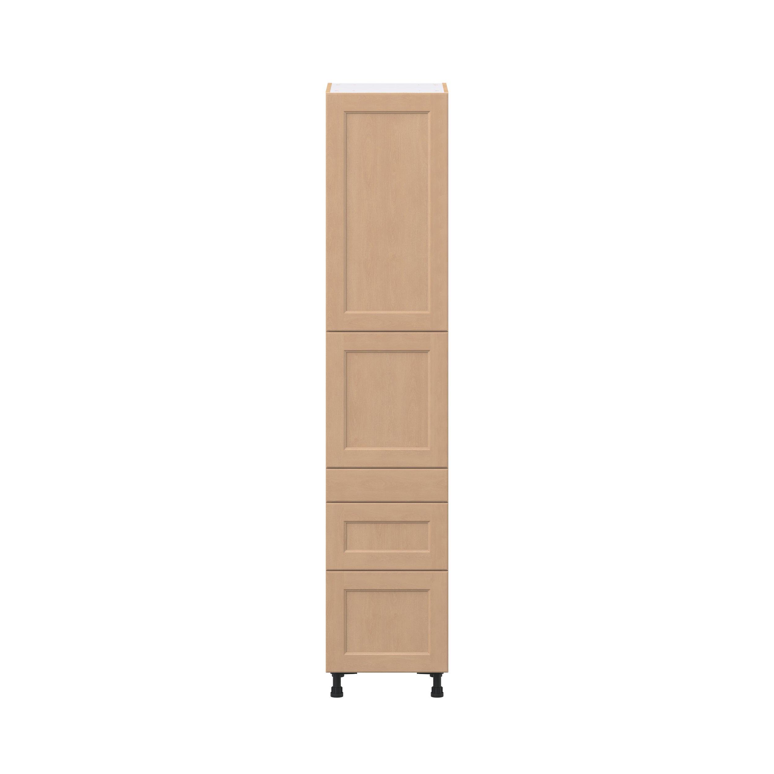 Sugarhill 18 in. Stained Sugar Cookie Door and Drawer Pantry Cabinet with Inner Pull-Out
