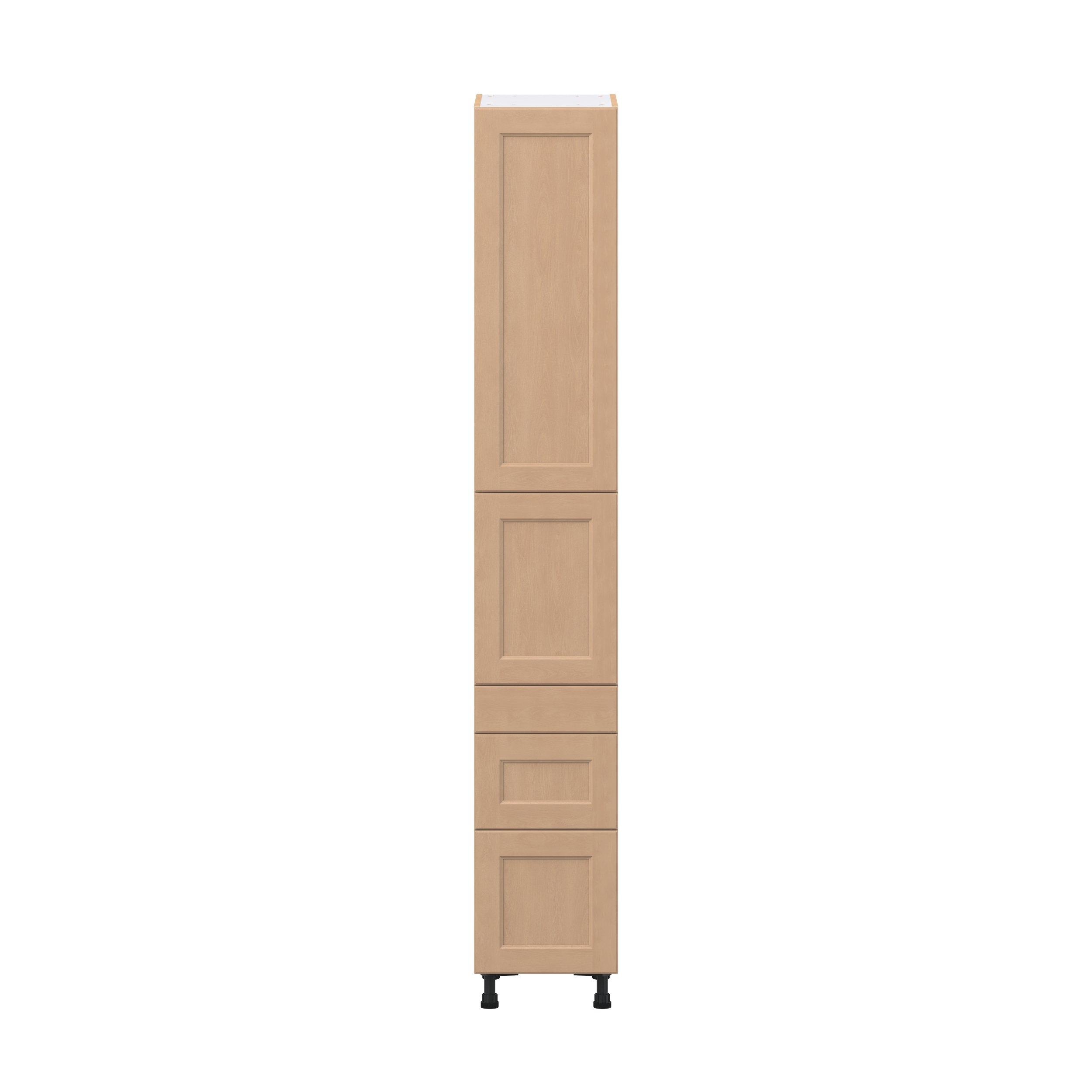 Sugarhill 15 in. Stained Sugar Cookie Door and Drawer Pantry Cabinet with Inner Pull-Out
