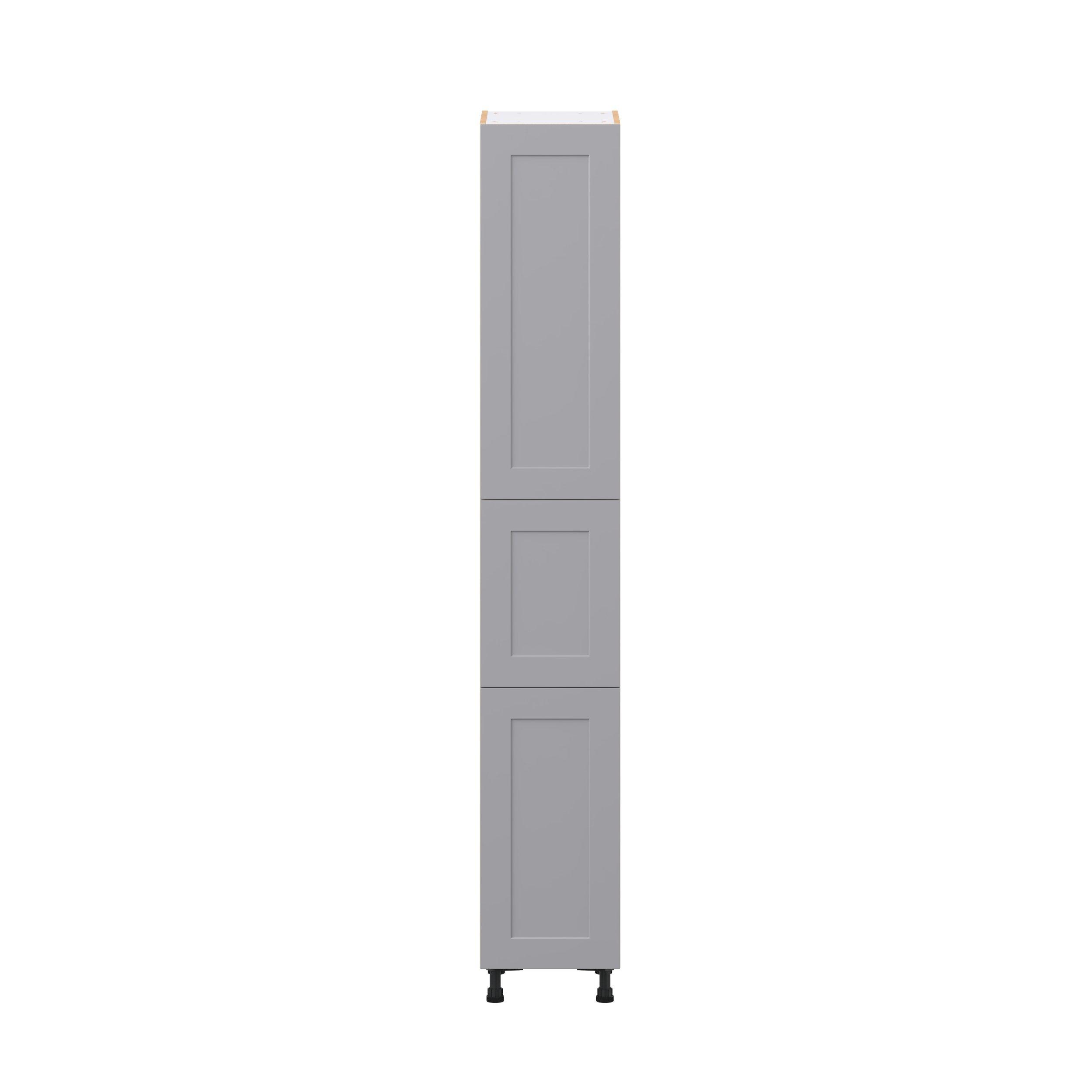 Candler 15 in. Painted Slate Gray Door Pantry Cabinet