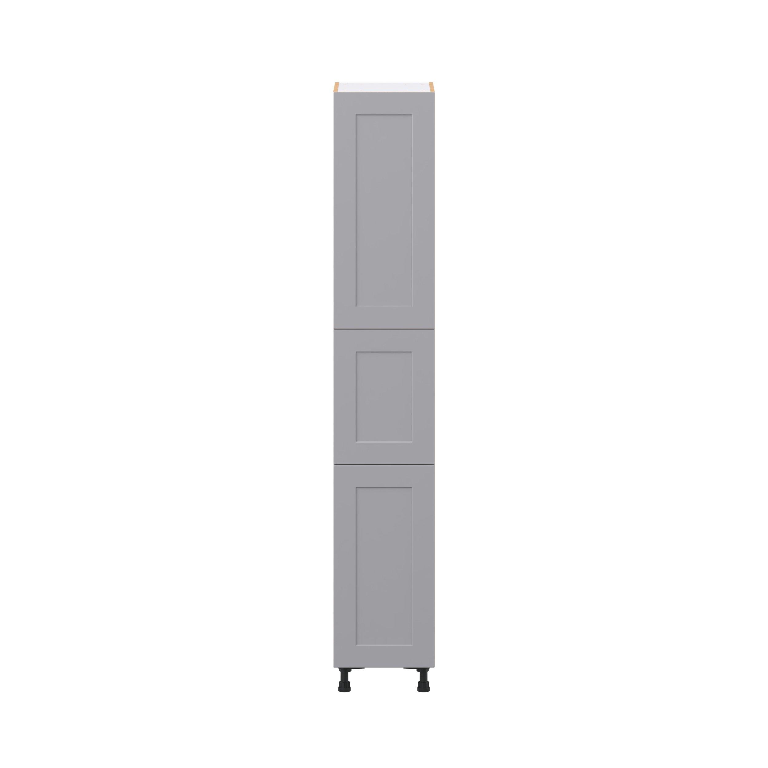Candler 15 in. Painted Slate Gray Door Pantry Cabinet