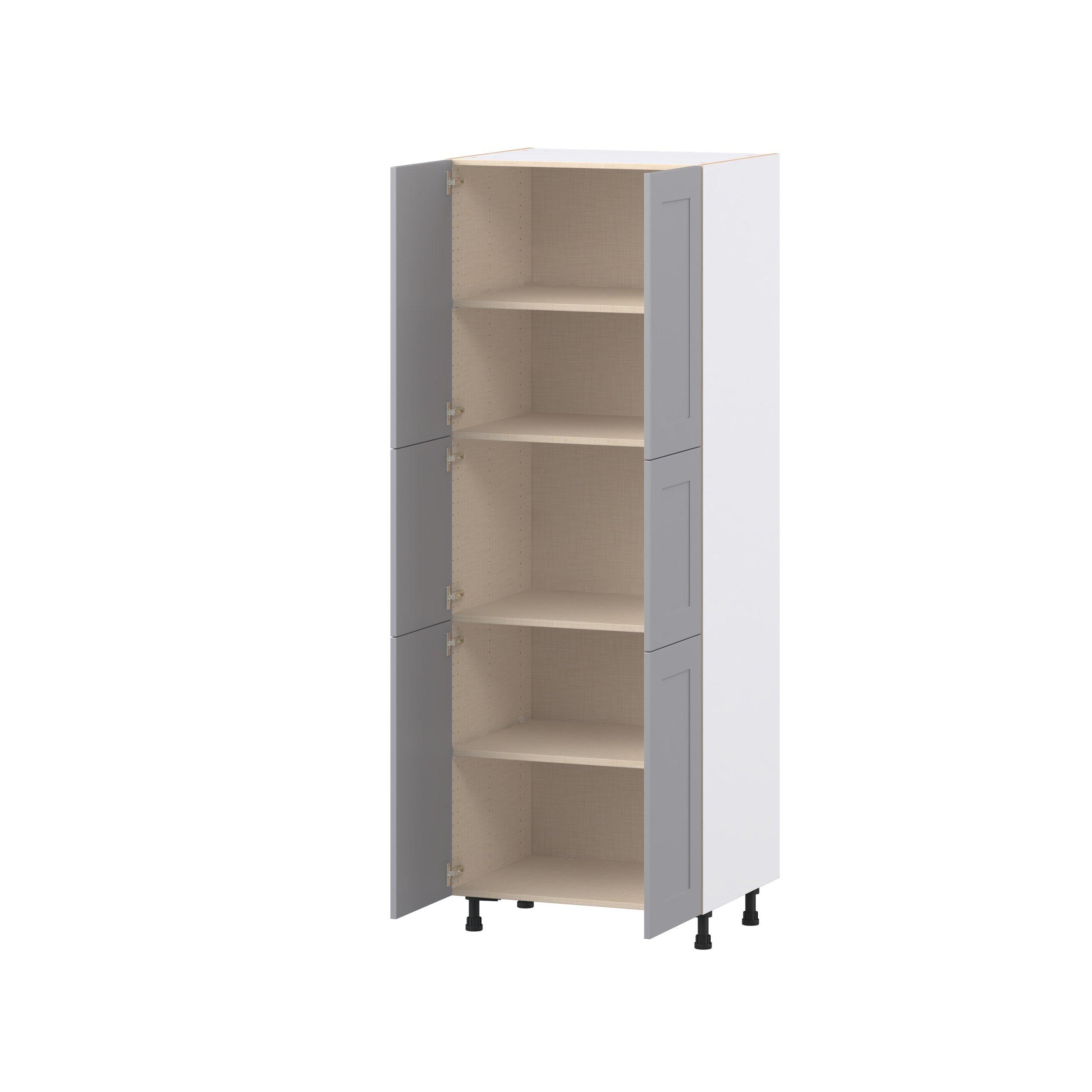 Candler 30 in. Painted Slate Gray Door Pantry Cabinet
