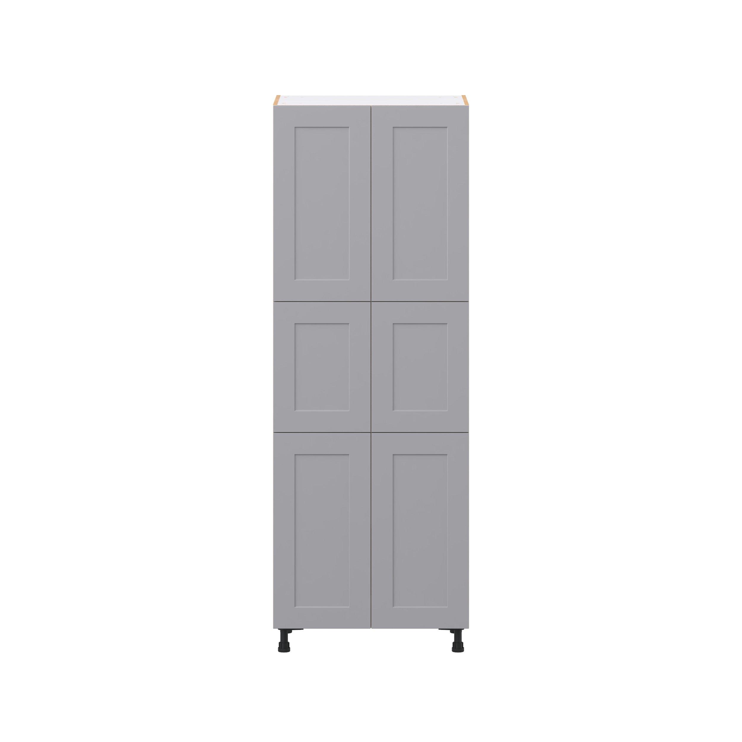 Candler 30 in. Painted Slate Gray Door Pantry Cabinet