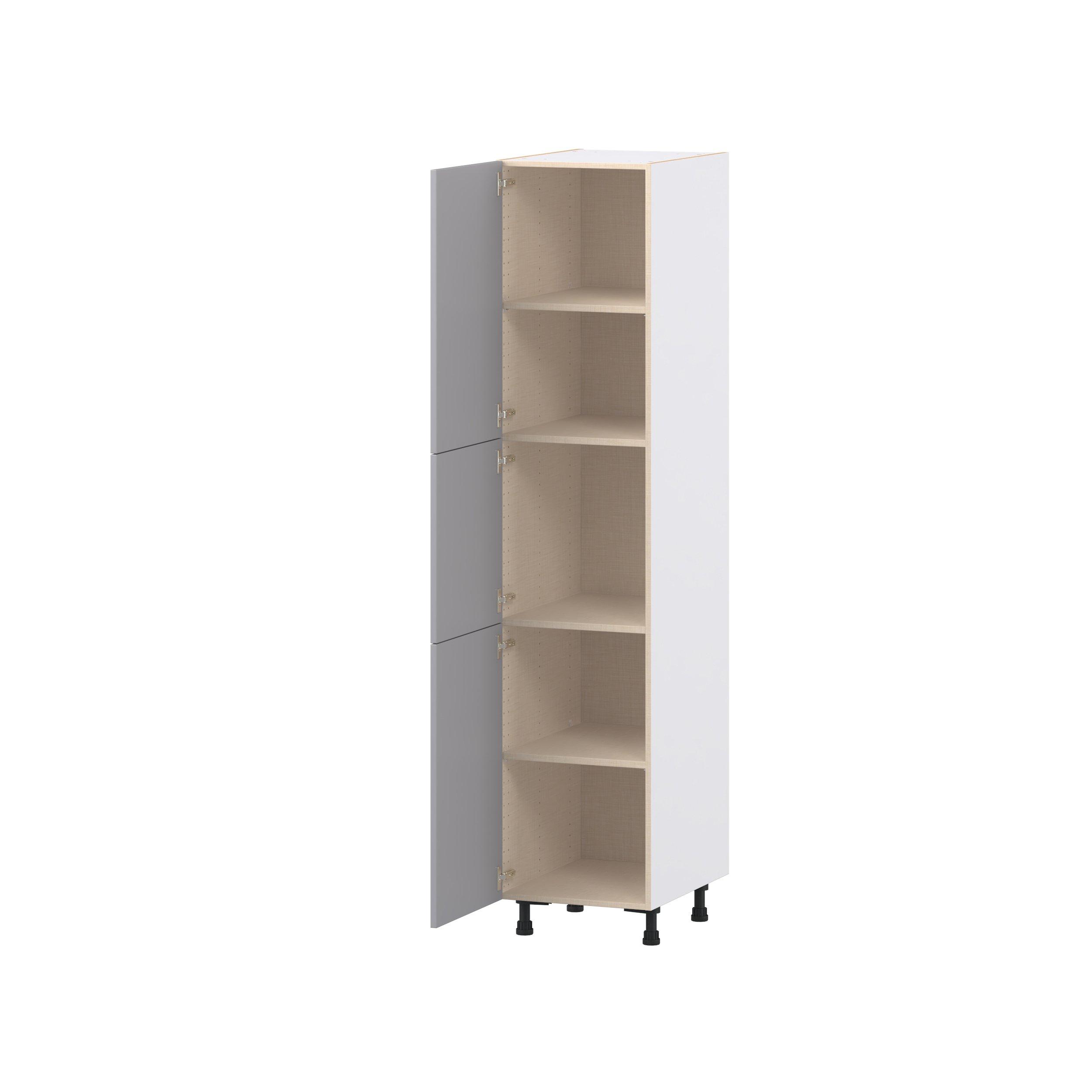Candler 18 in. Painted Slate Gray Door Pantry Cabinet