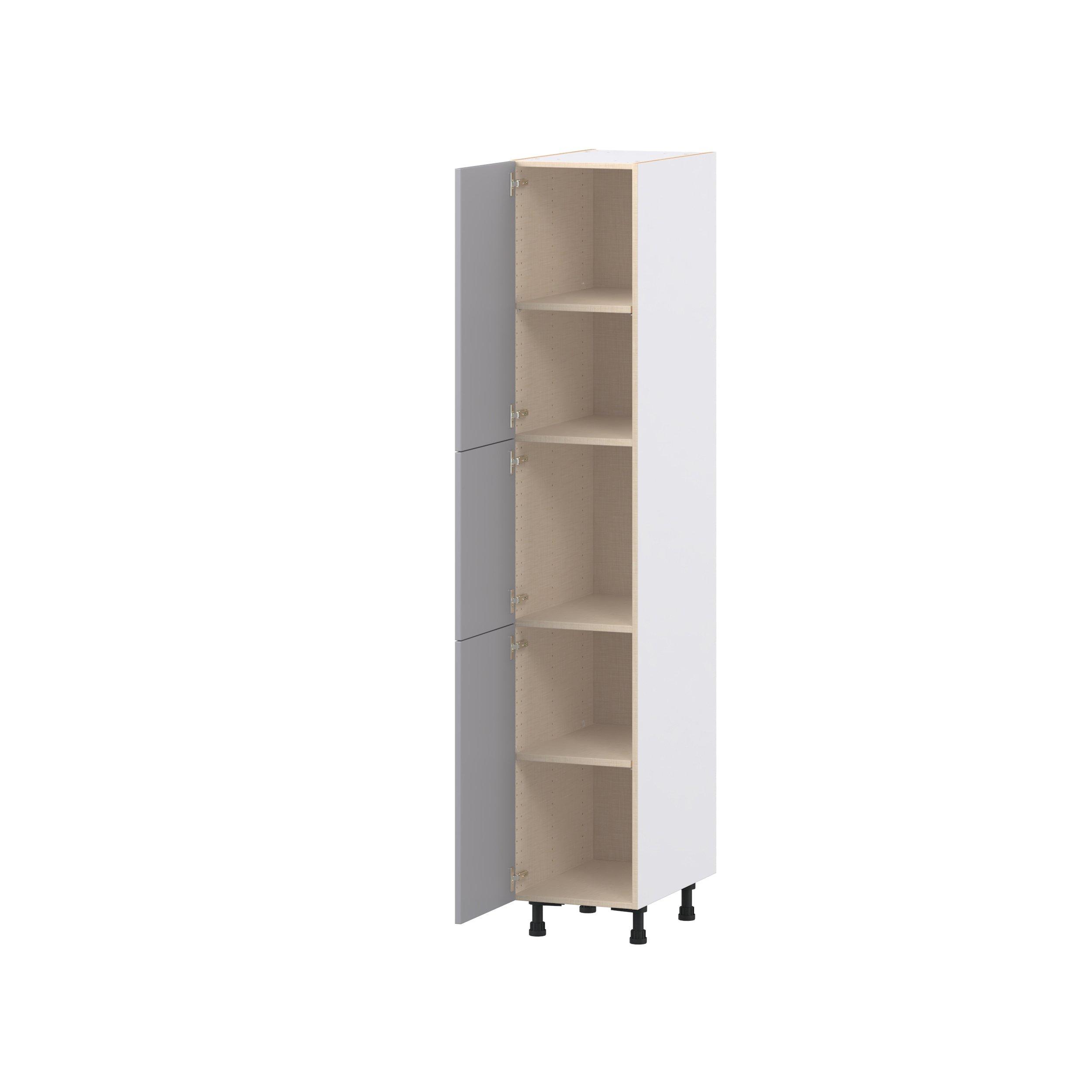 Candler 15 in. Painted Slate Gray Door Pantry Cabinet