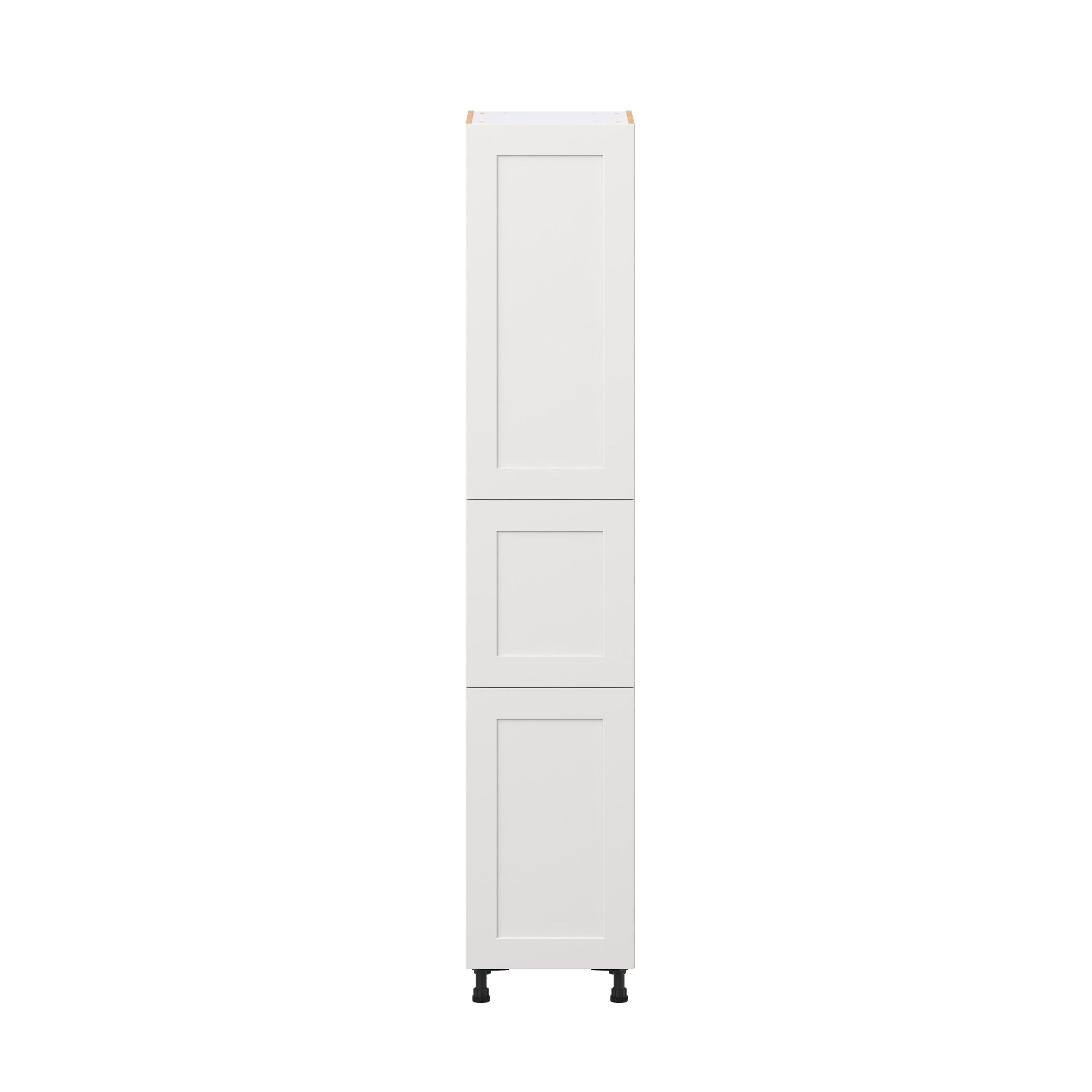 Candler 18 in. Painted Warm White Door Pantry Cabinet