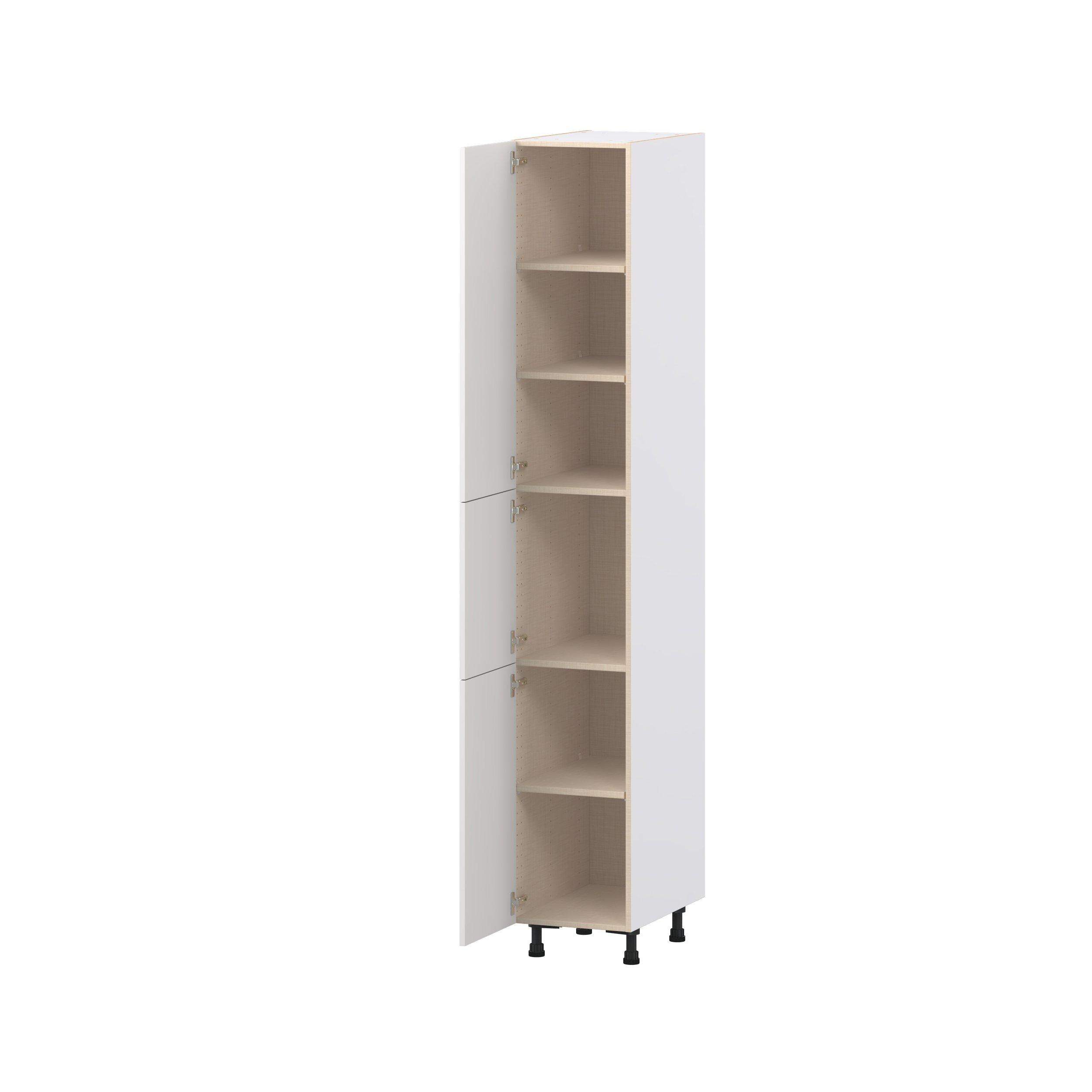 Candler 15 in. Painted Warm White Door Pantry Cabinet